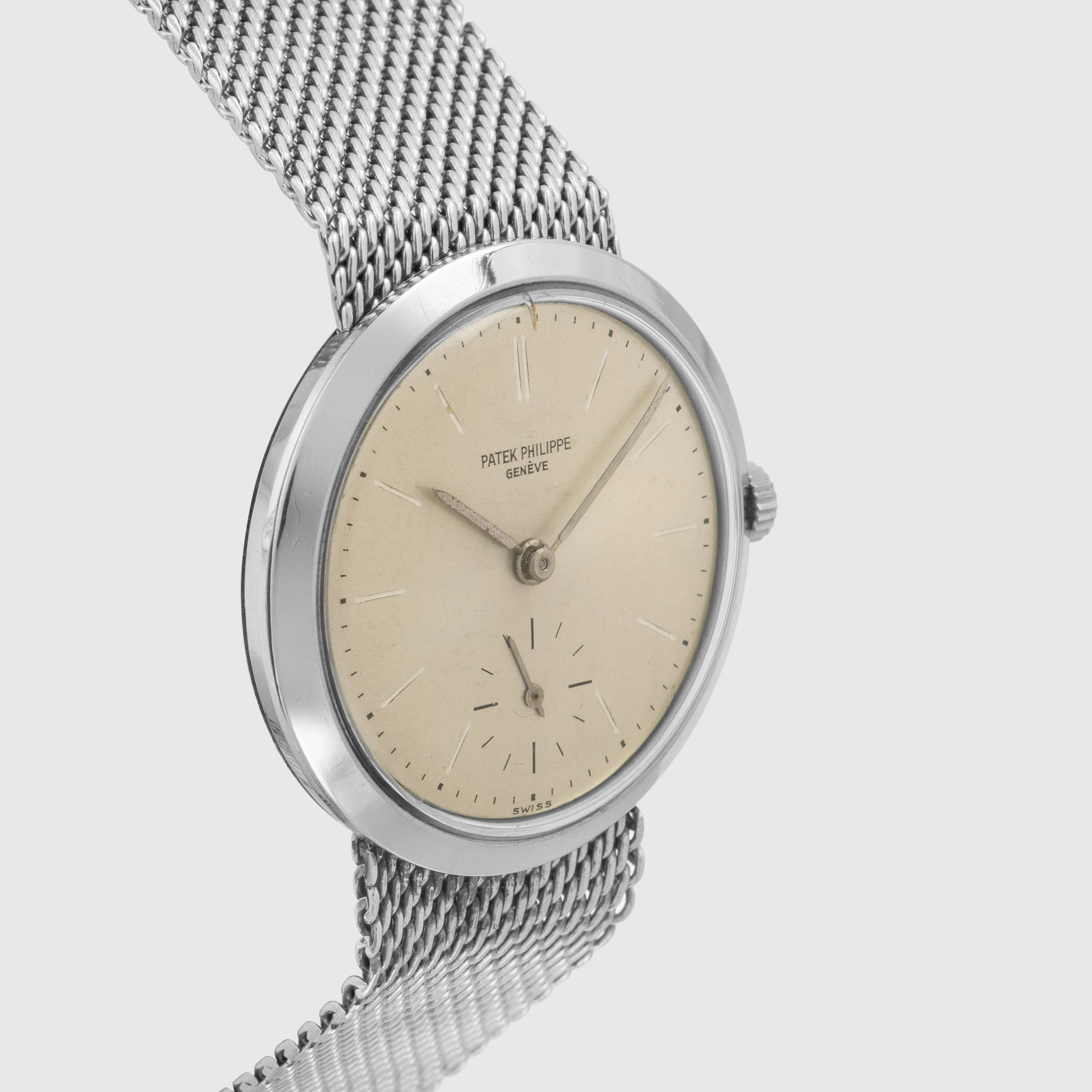 1958 Patek Philippe Calatrava Stainless Steel Millanaise Bracelet Ref. 3418