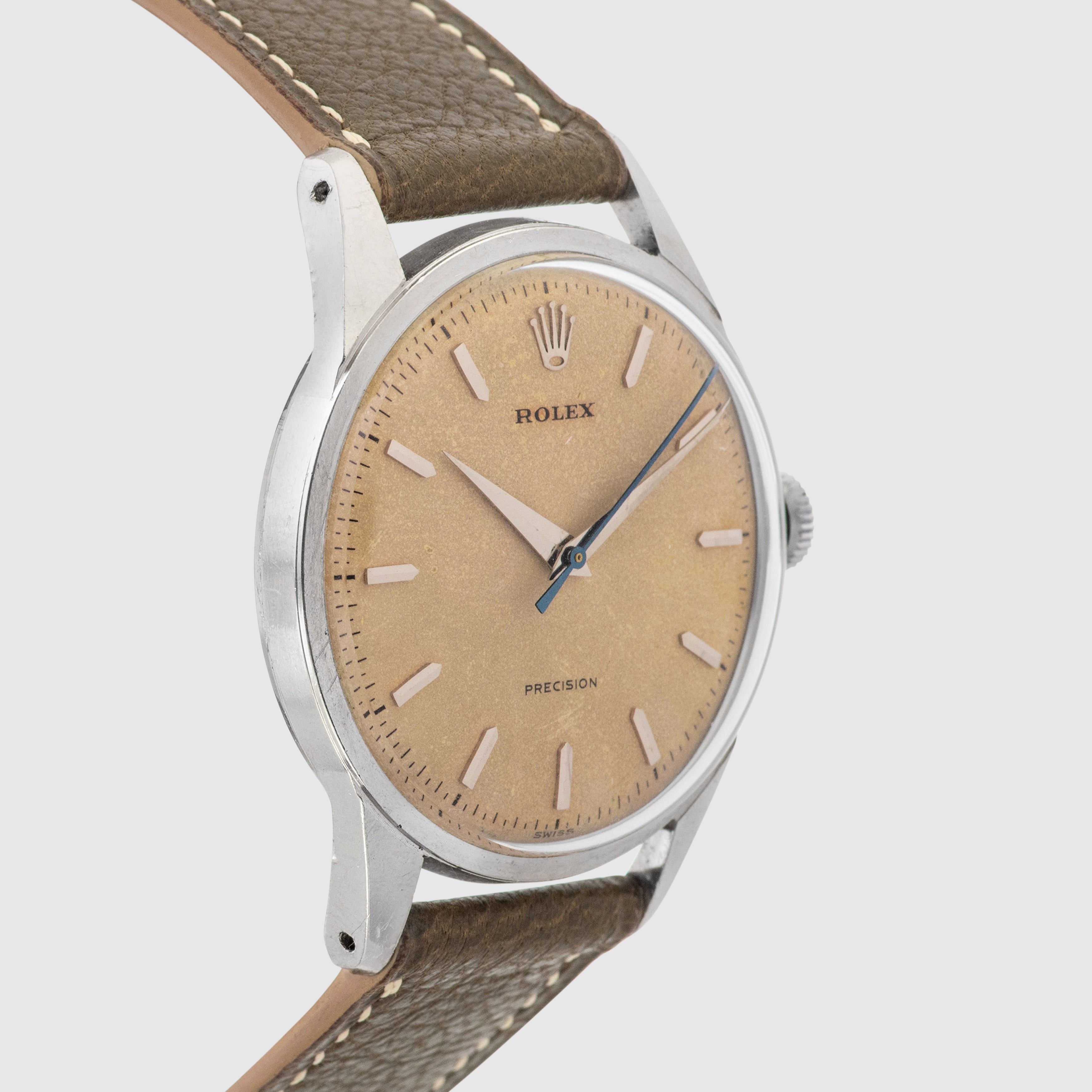 1954 Rolex Dress Watch Stainless Steel Sand Finish Dial Ref. 8896