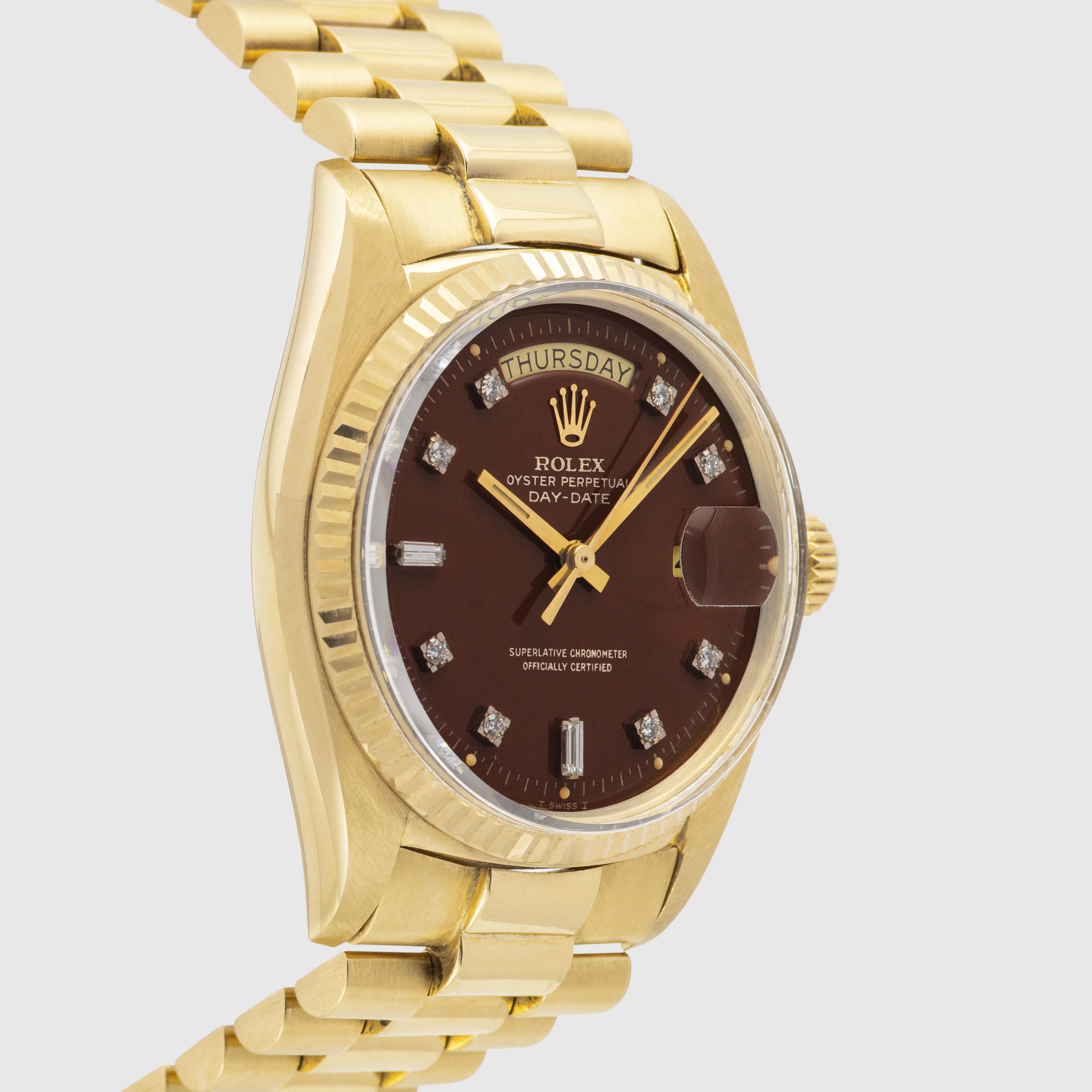 1967 Rolex Day Date Oxblood Stella Diamond Dial Ref. 1803 (with Papers)