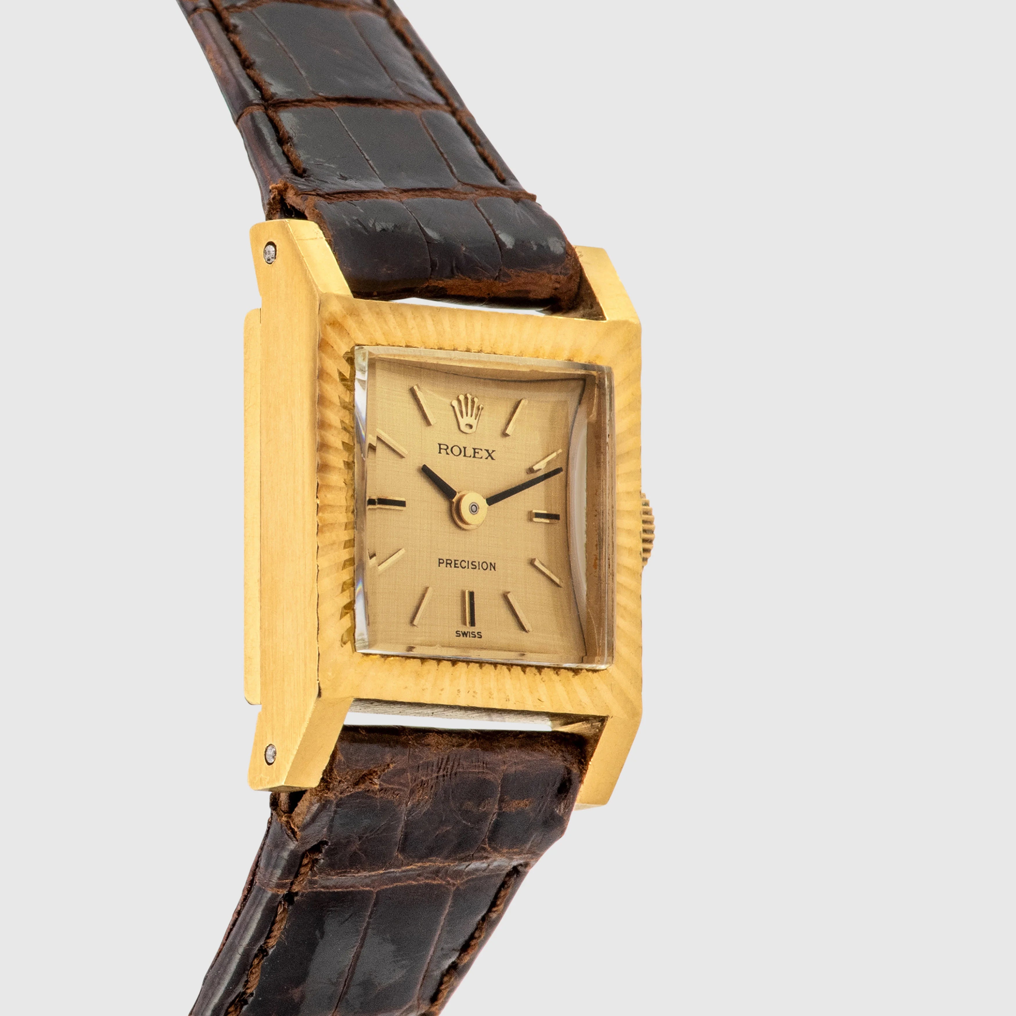 1972 Rolex Precision Champagne Linen Dial Yellow Gold 'Like new' Ref. 2157
