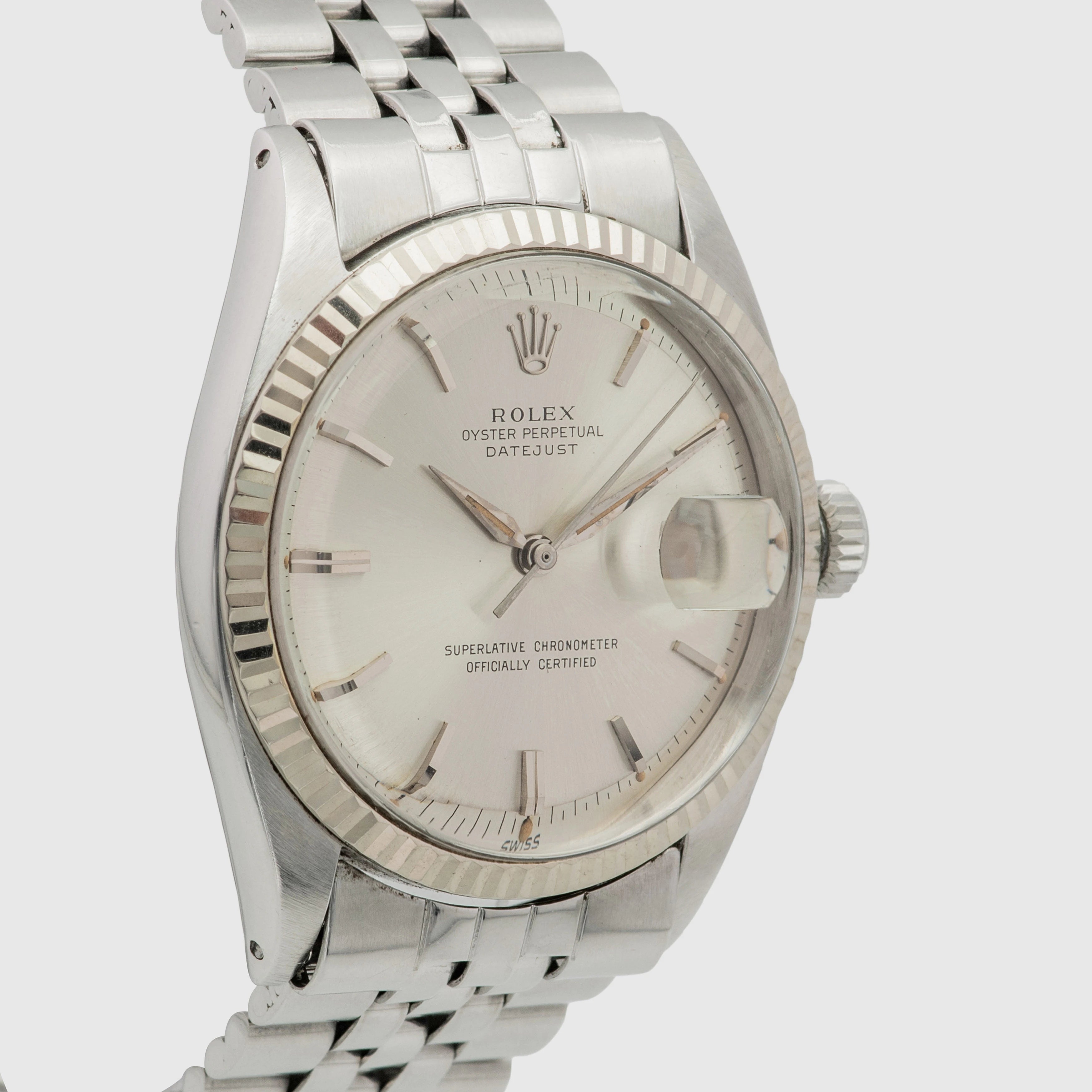 1963 Rolex Datejust Silver Dial St/WG Ref. 1601/4 (with Box & Paper)