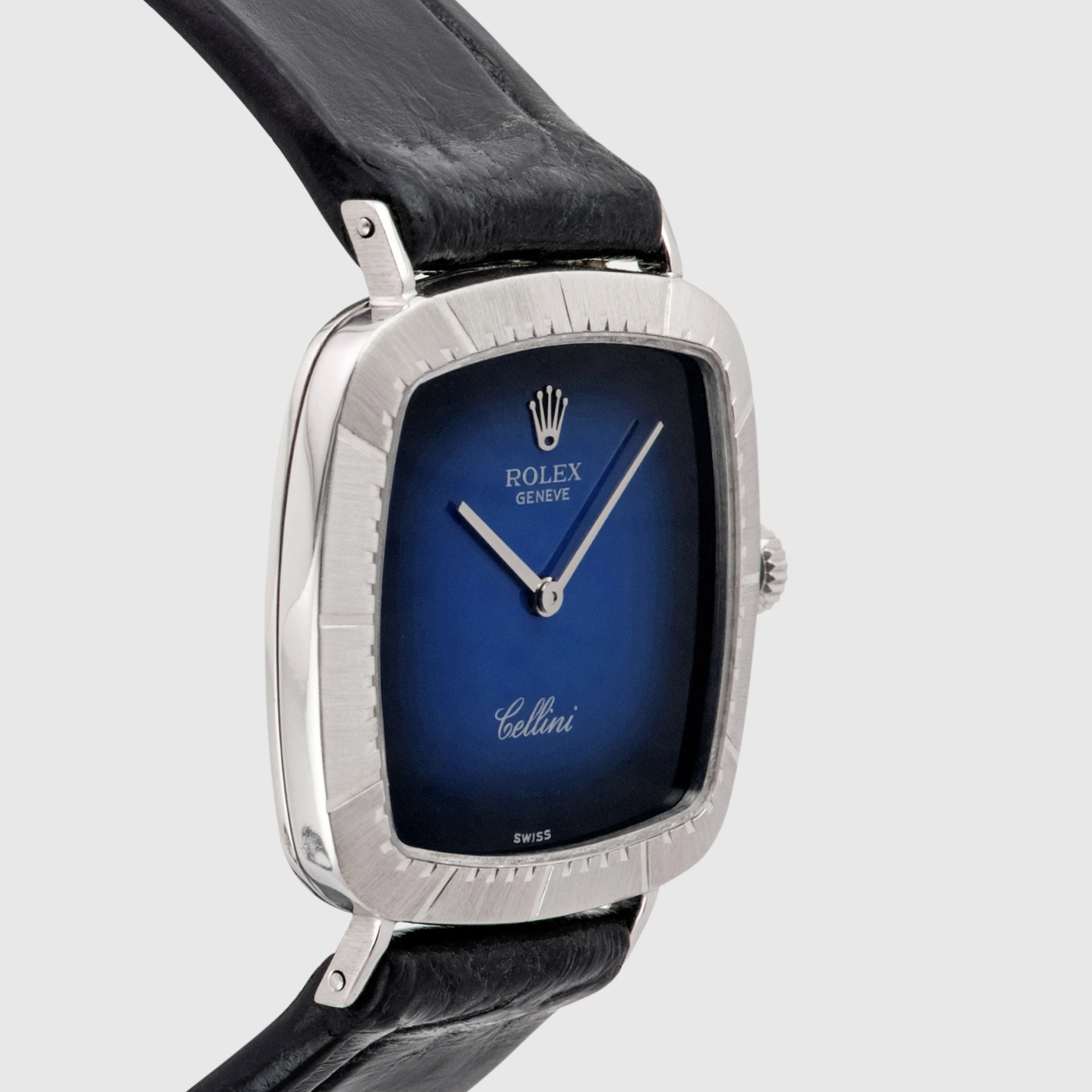 1981 Rolex Cellini Blue Vignette Dial White Gold Ref. 4084