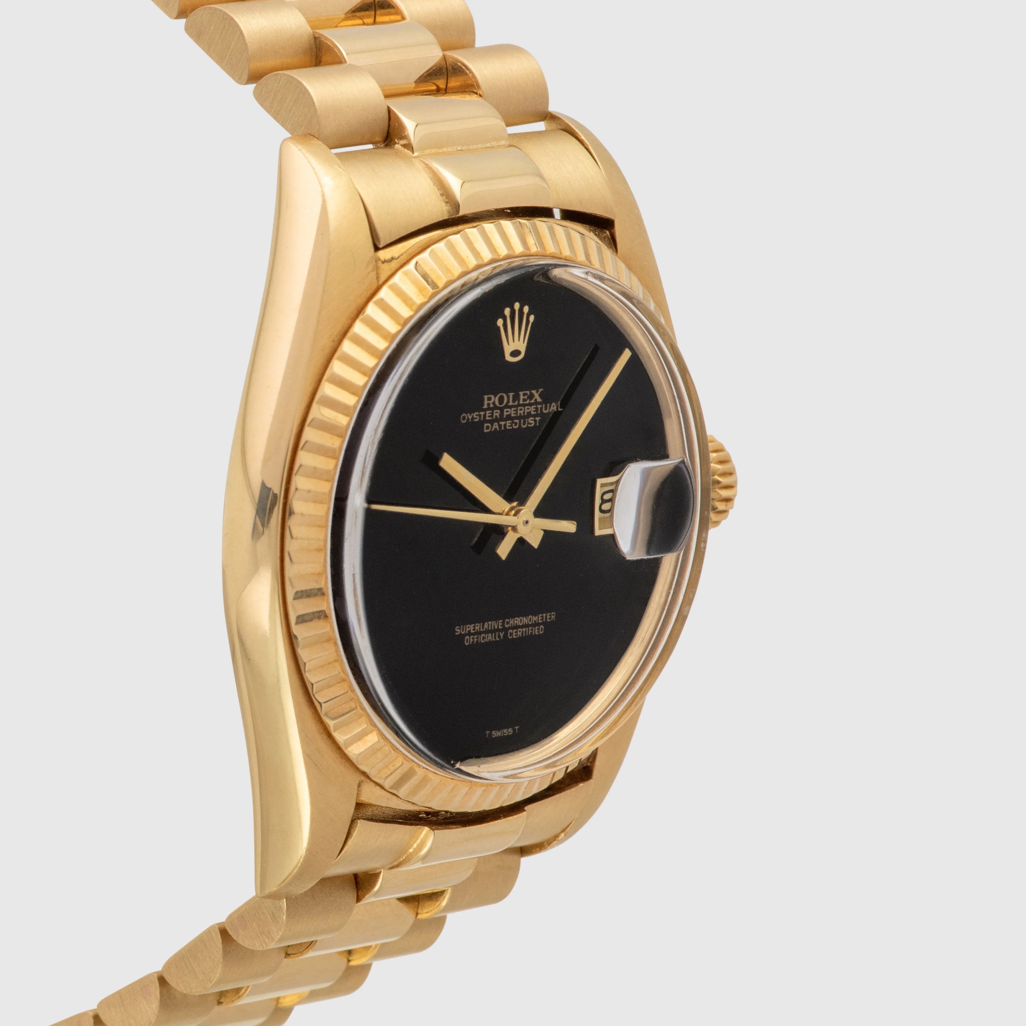 1978 Rolex Datejust Onyx Dial Yellow Gold  Ref. 1601