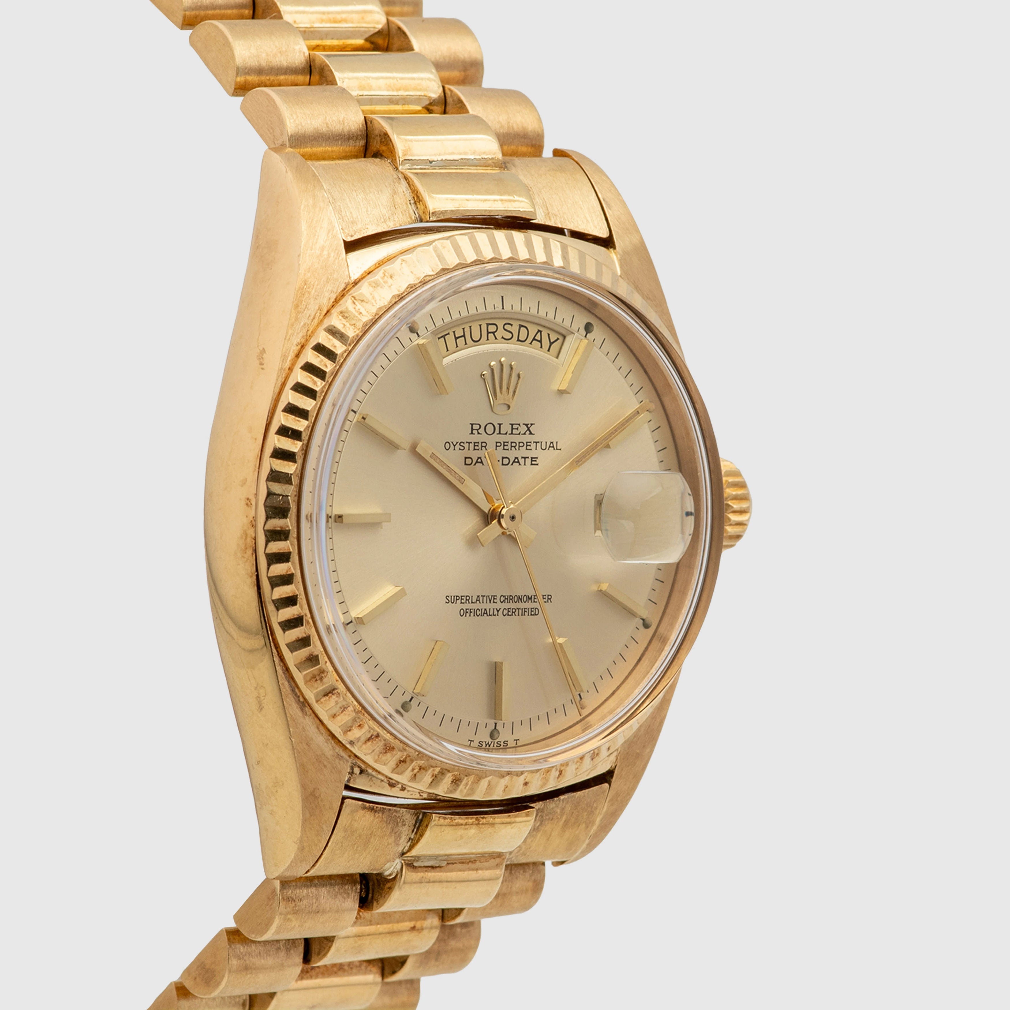 1970 Rolex Day Date Champagne Big Logo Clasp Ref. 1803