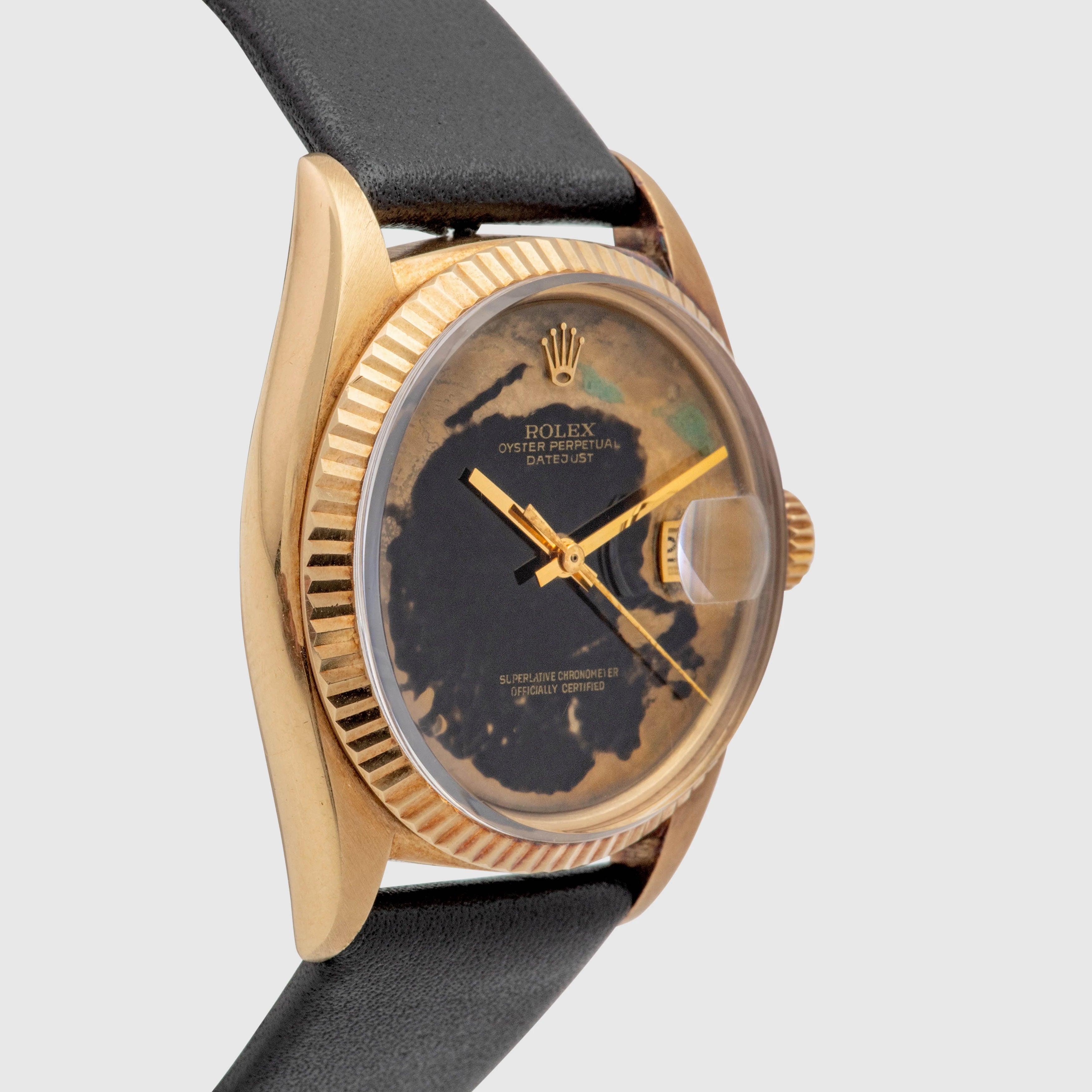 1972 Rolex Datejust 18k Onyx Dial Ref. 1601