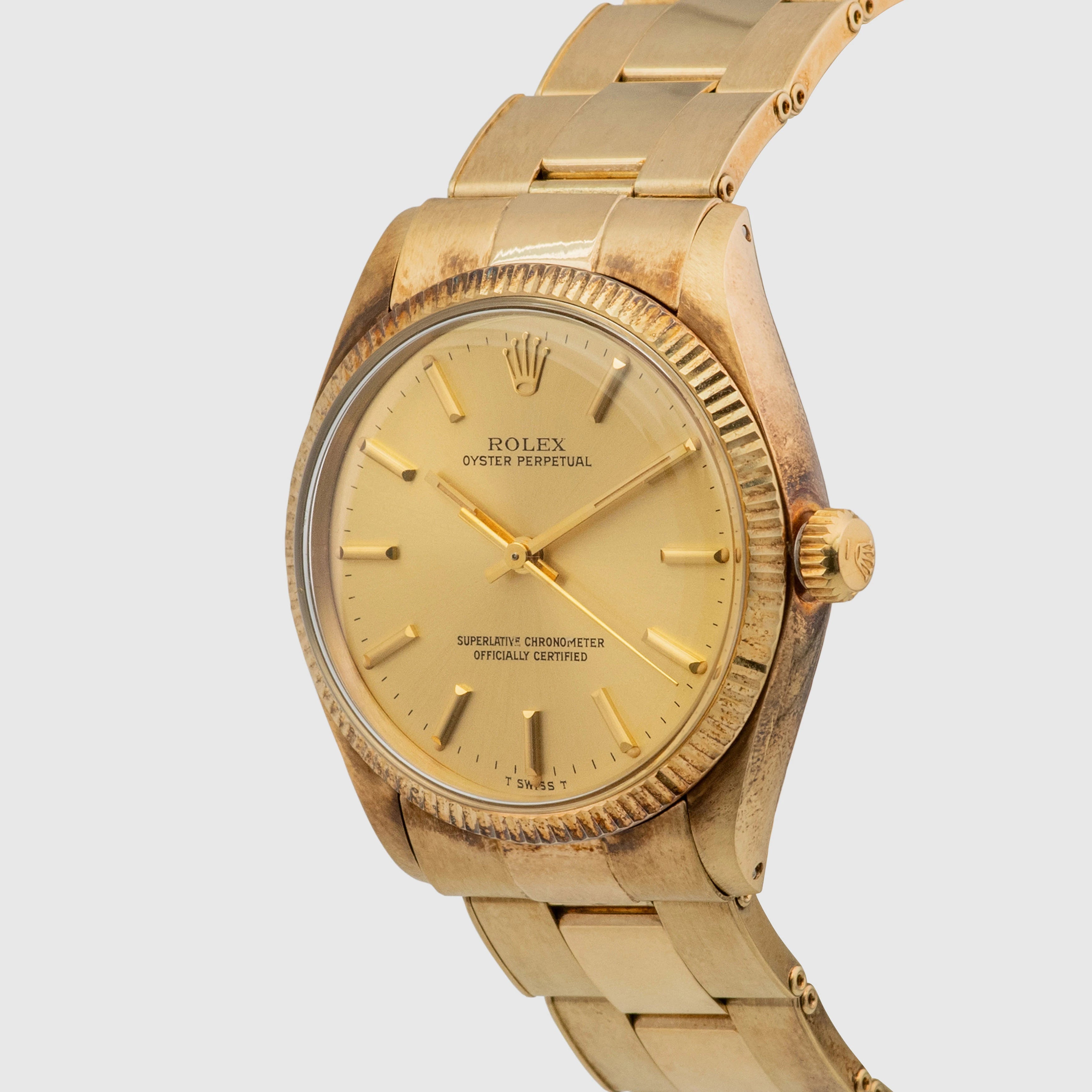 1976 Rolex Oyster Perpetual 18k Yellow Gold 'NOS' Ref. 1005