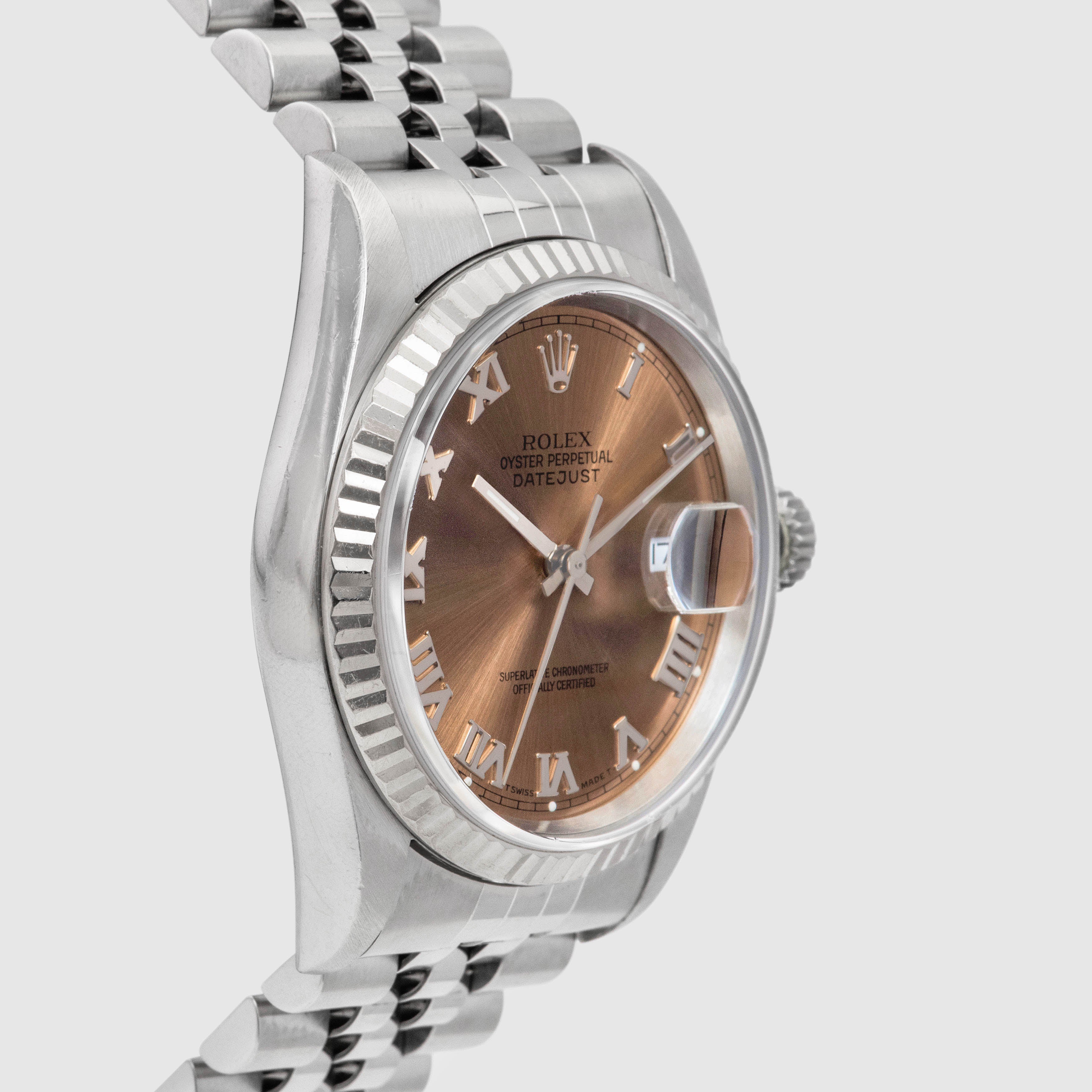 1996 Rolex Datejust St/WG Salmon Dial Ref. 16234 (Box & Paper)