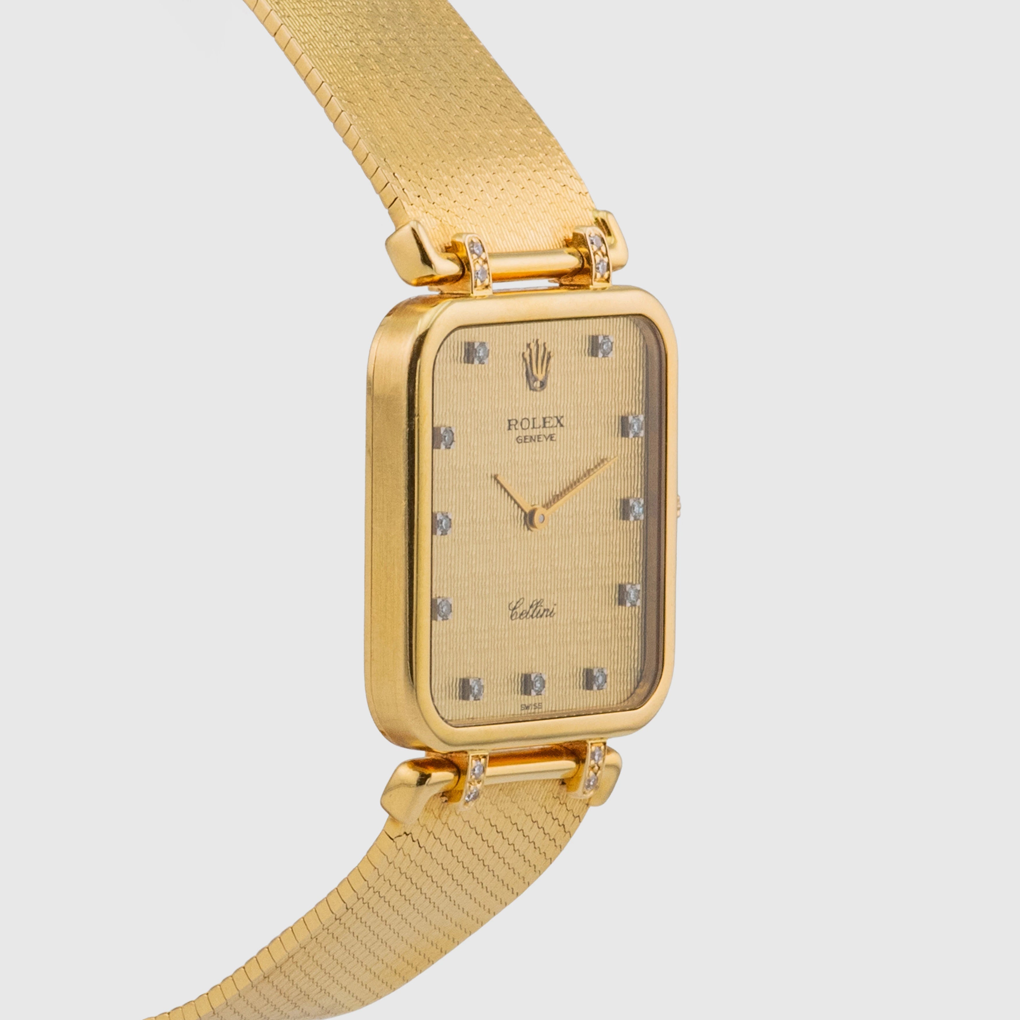 1981 Rolex Cellini Guilloche pattern champagne dial with special bracelet Ref. 4079