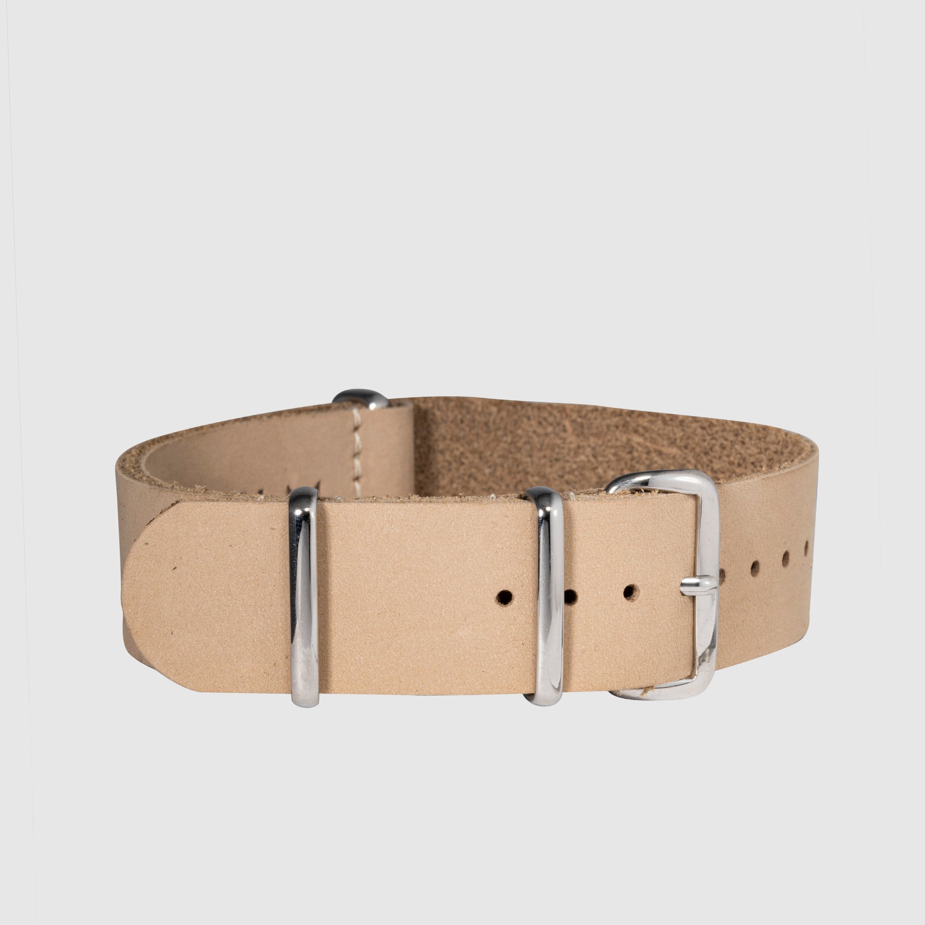 Leather Nato Strap - Smooth Finish (Multiple Sizes & Colors)