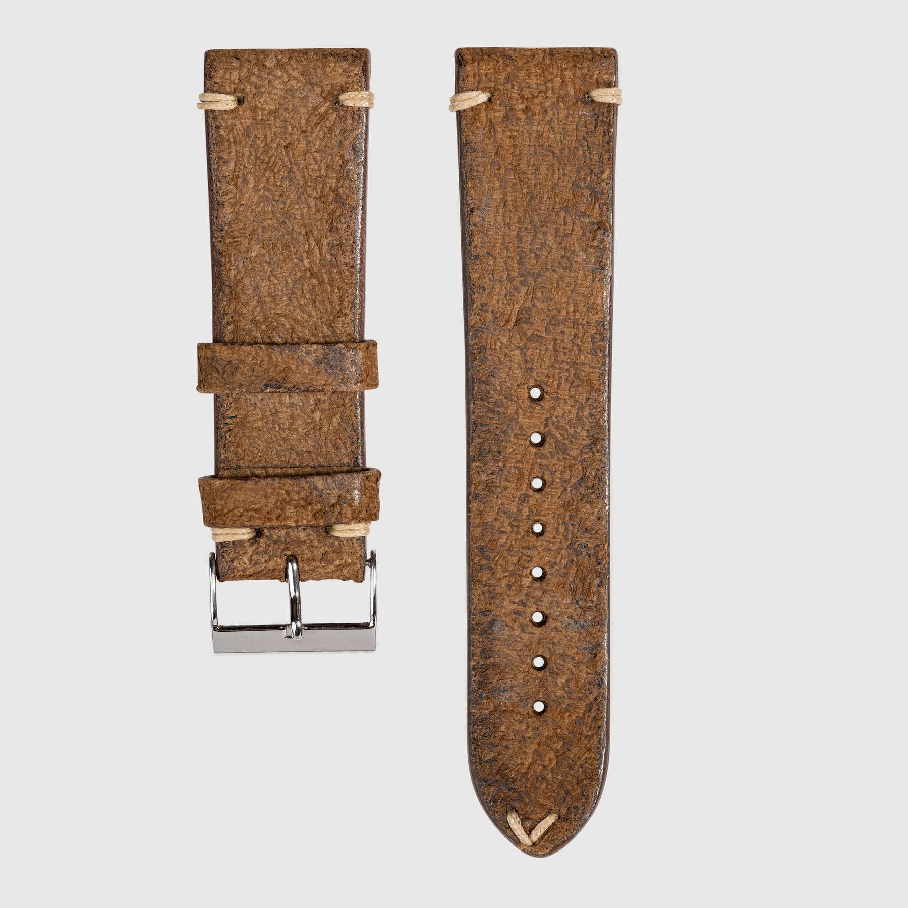Vintage Straps Horse Leather with White Stitching (Multiple Colors & Sizes)