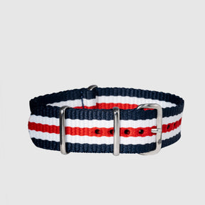 Nato Strap Navy Blue & Red Striped