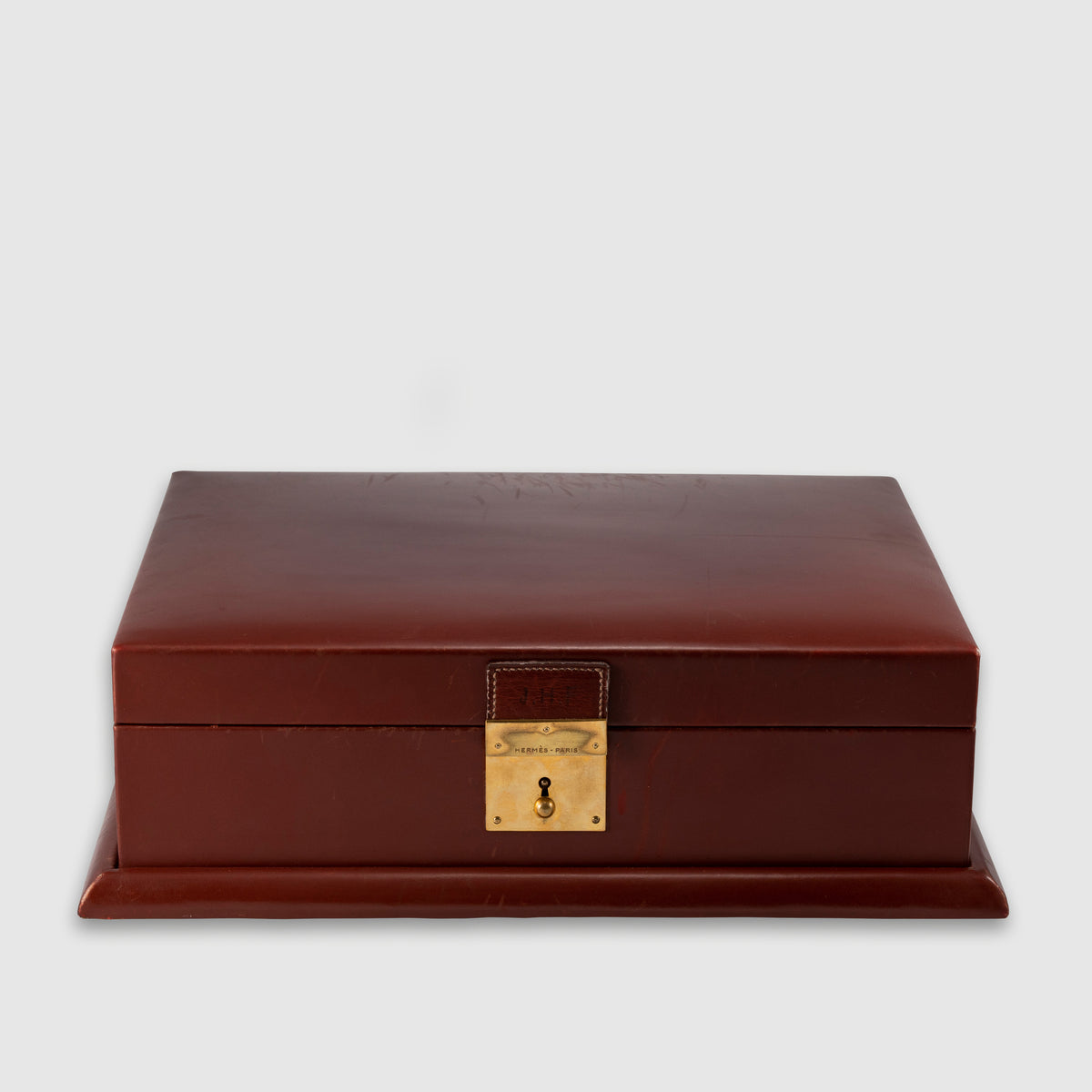 Vintage Hermes Writing Leather Desk Box, 1950s