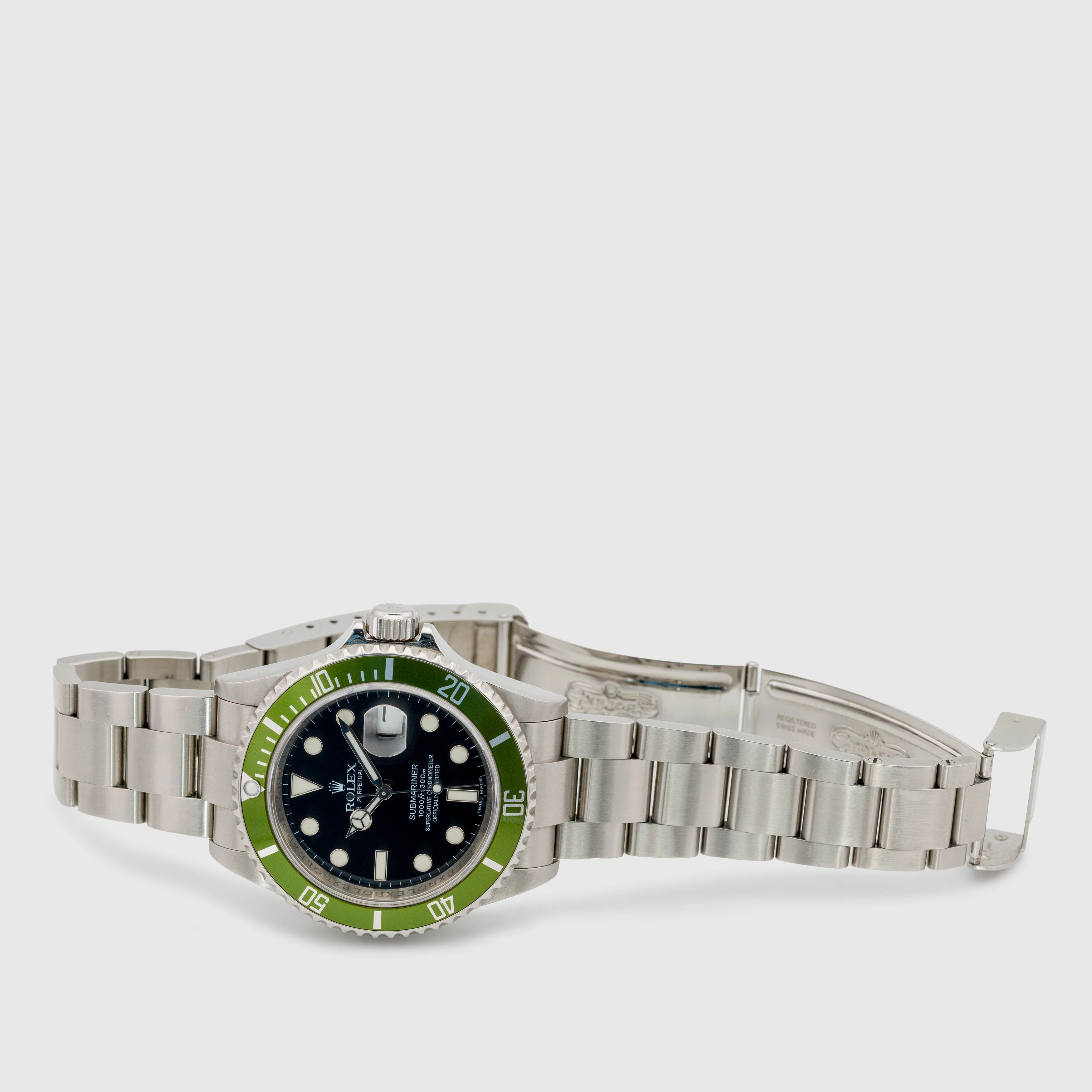 2007 Rolex Submariner Kermit Mint Green Bezel Ref. 16610LV