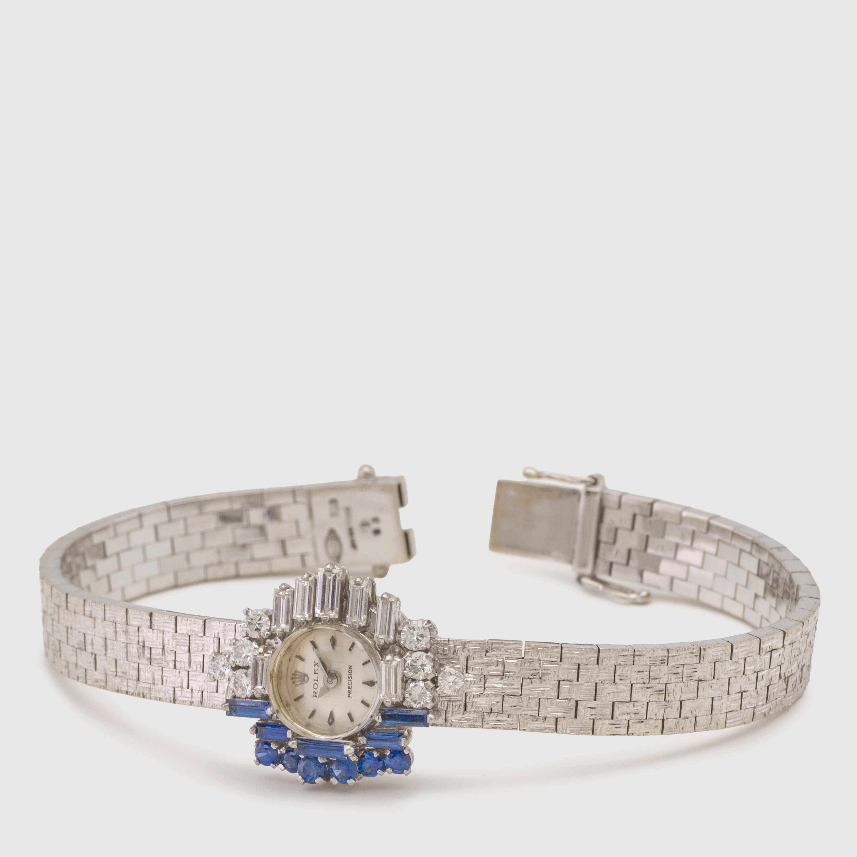 1952 Rolex Ladies Jewellery Watch White Gold with Sapphires and Diamonds Ref. 2882