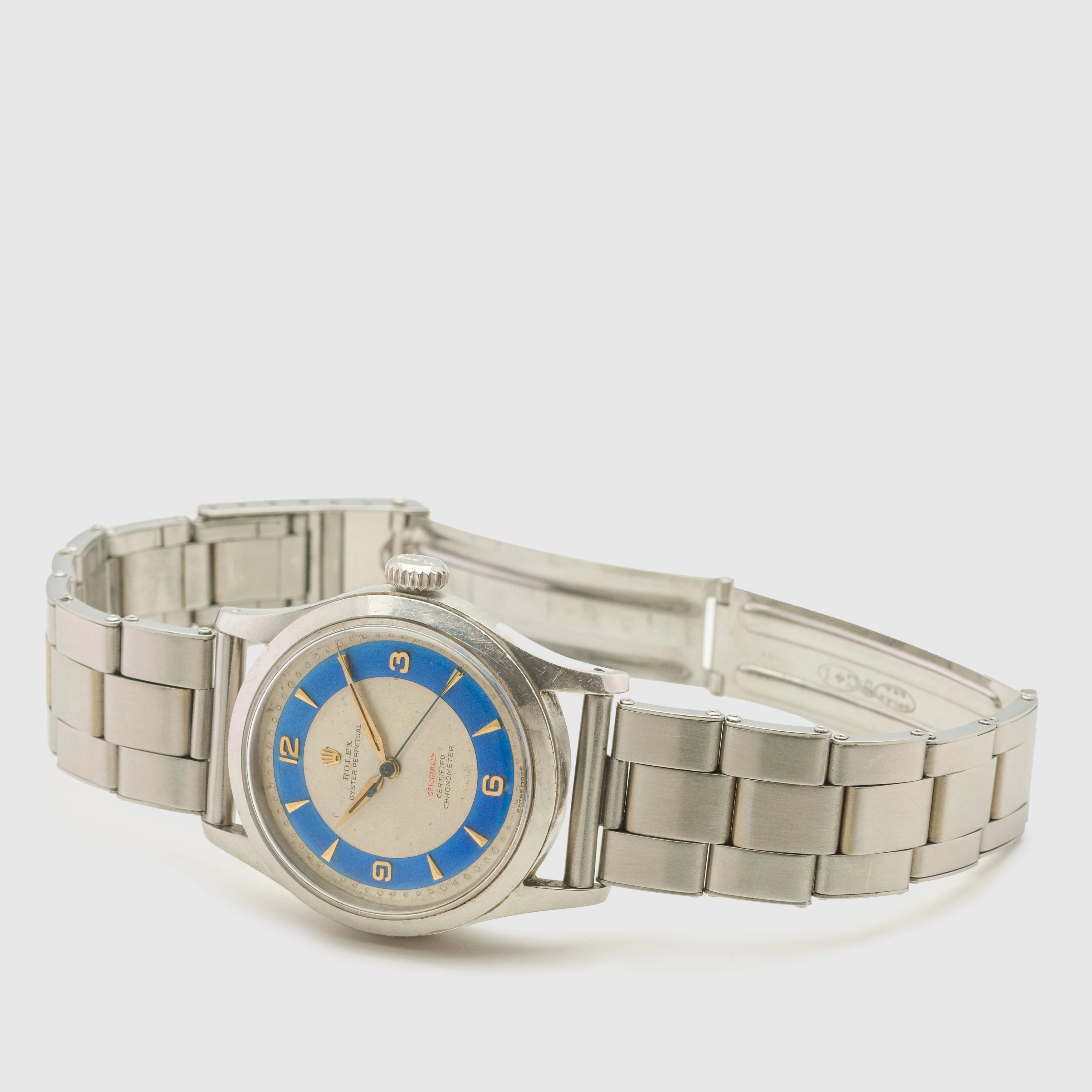 1954 Rolex Oyster Perpetual Bubbleback with Blue Enamel Dial Ref. 6332