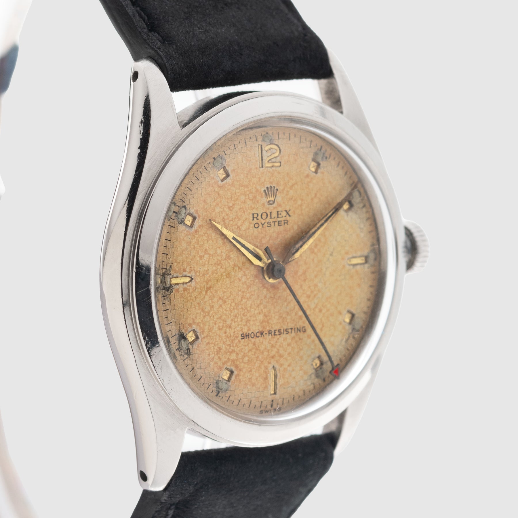 1945 Rolex Oyster Shock Resisting Waffle Dial Ref. 4499