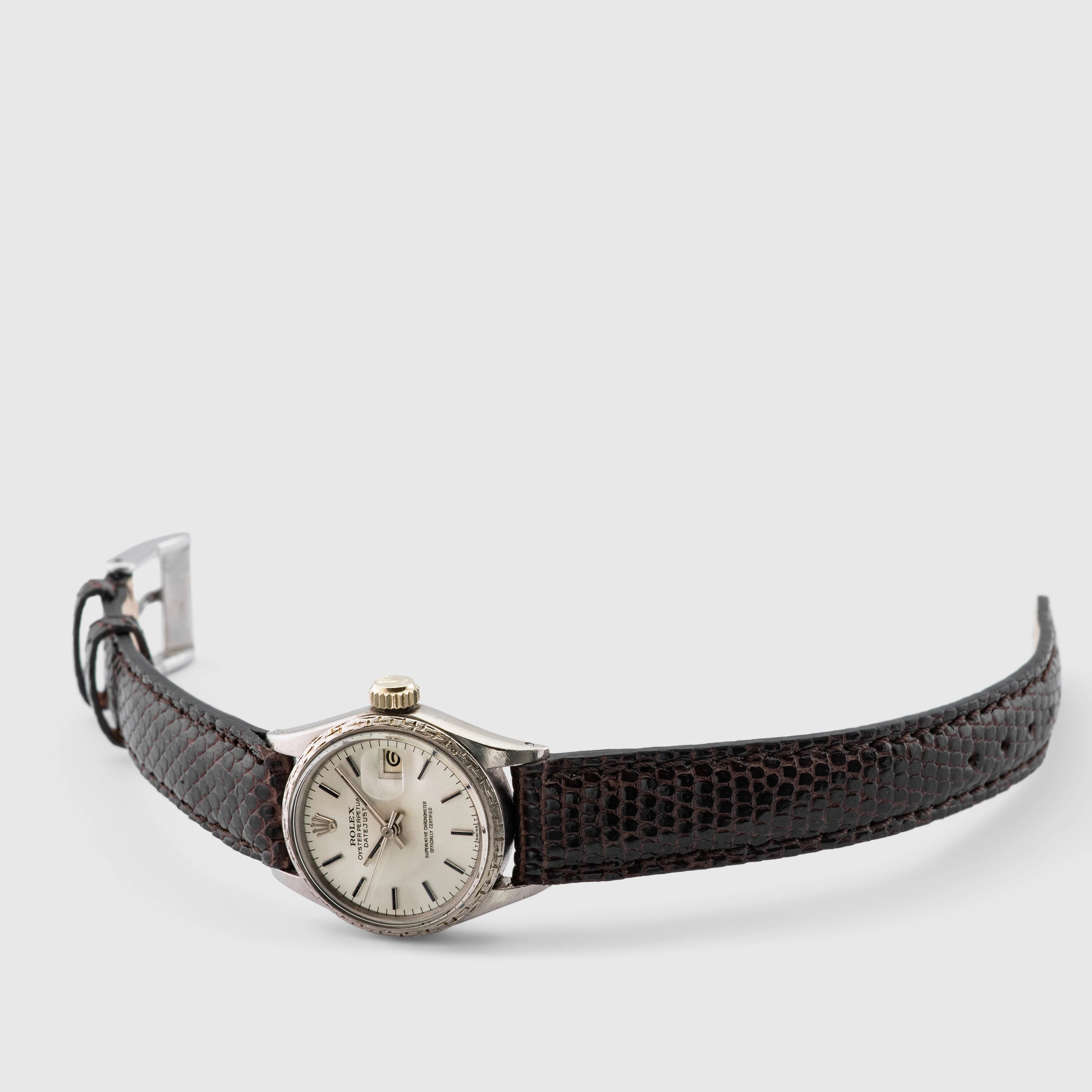 1972 Rolex Lady Datejust 18k White Gold Ref. 6702