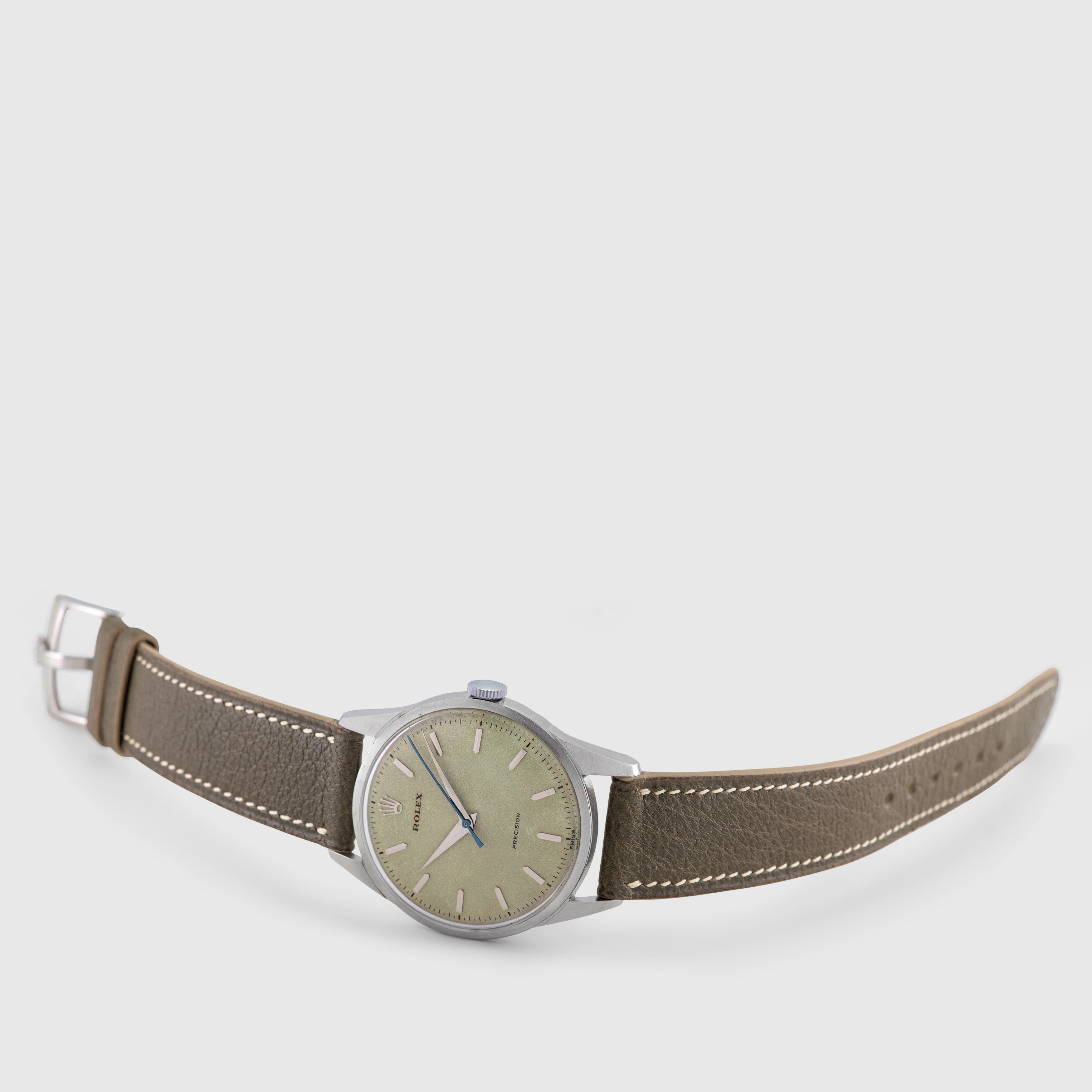 1954 Rolex Dress Watch Stainless Steel Sand Finish Dial Ref. 8896