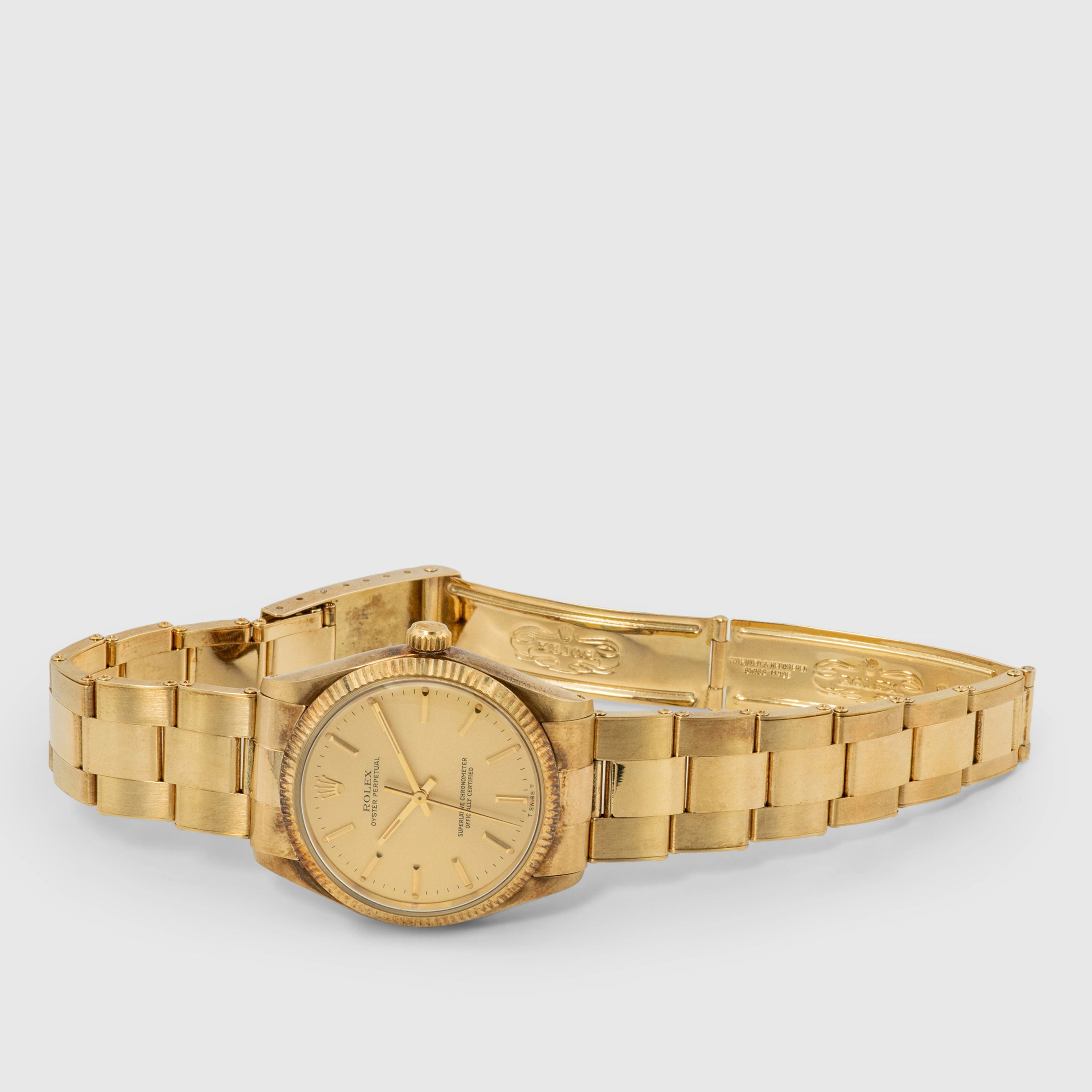 1976 Rolex Oyster Perpetual 18k Yellow Gold 'NOS' Ref. 1005