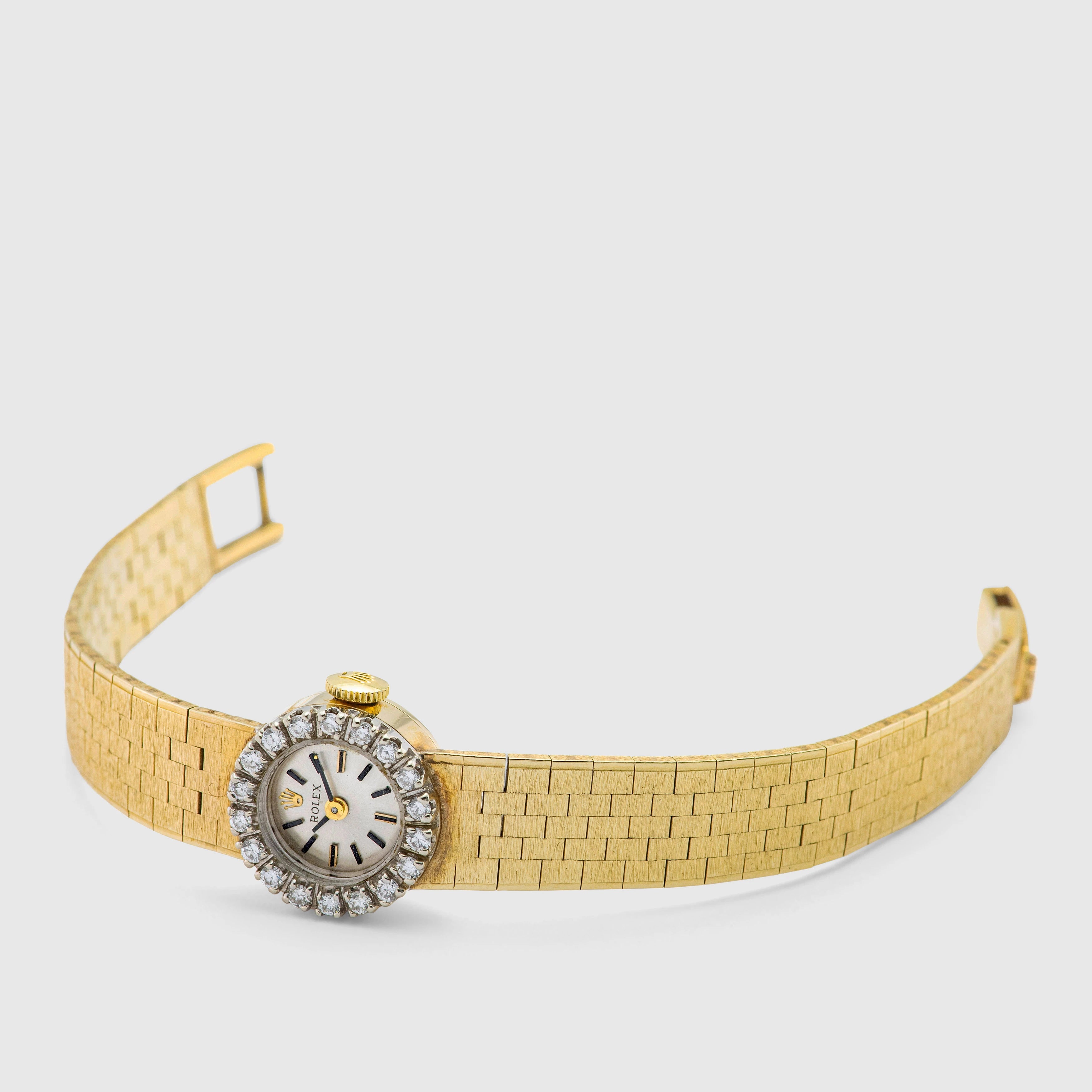 1973 Rolex Precision Ladies 14k Yellow Gold with Diamonds Ref. 4431 (with Box & Papers)