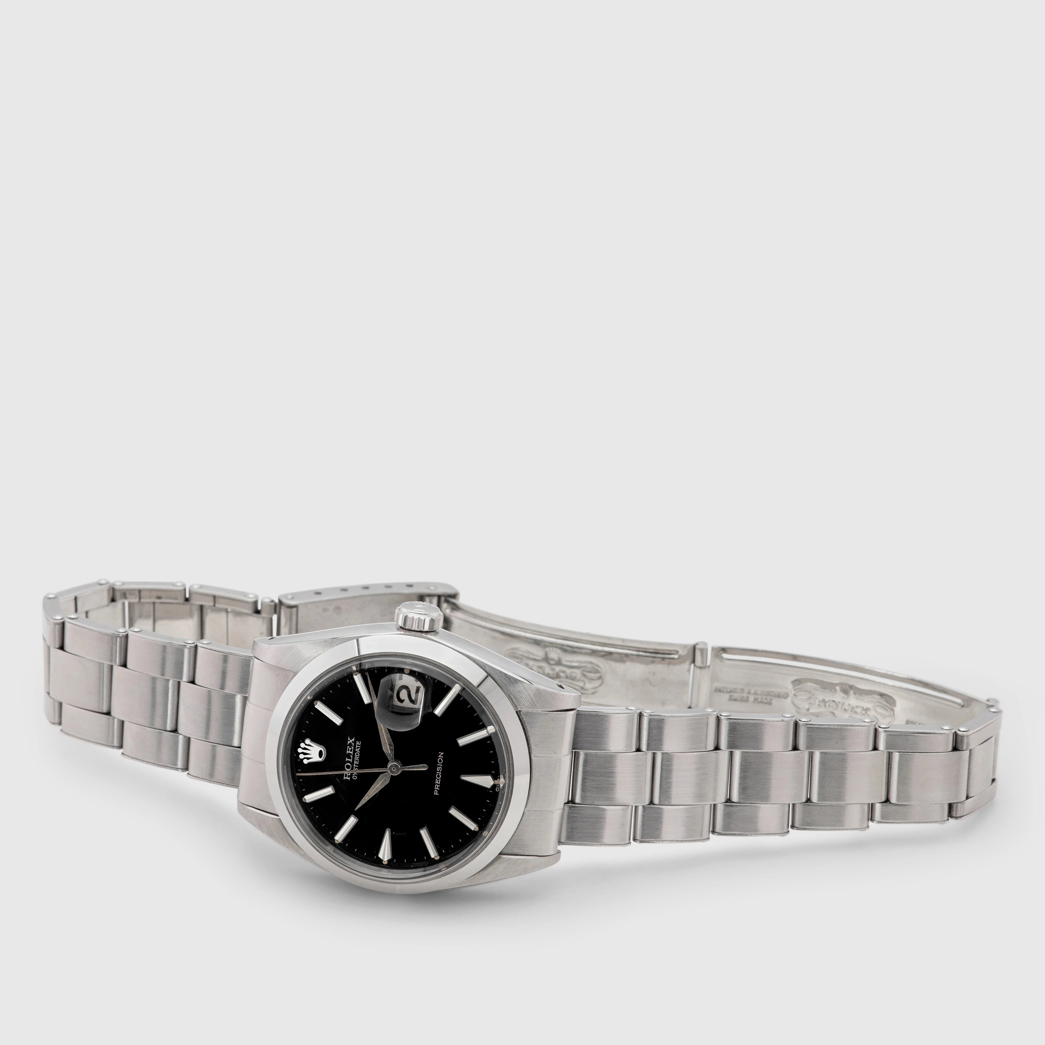 1964 Rolex Oyster Date Precision Black Gilt Dial NOS Ref. 6694