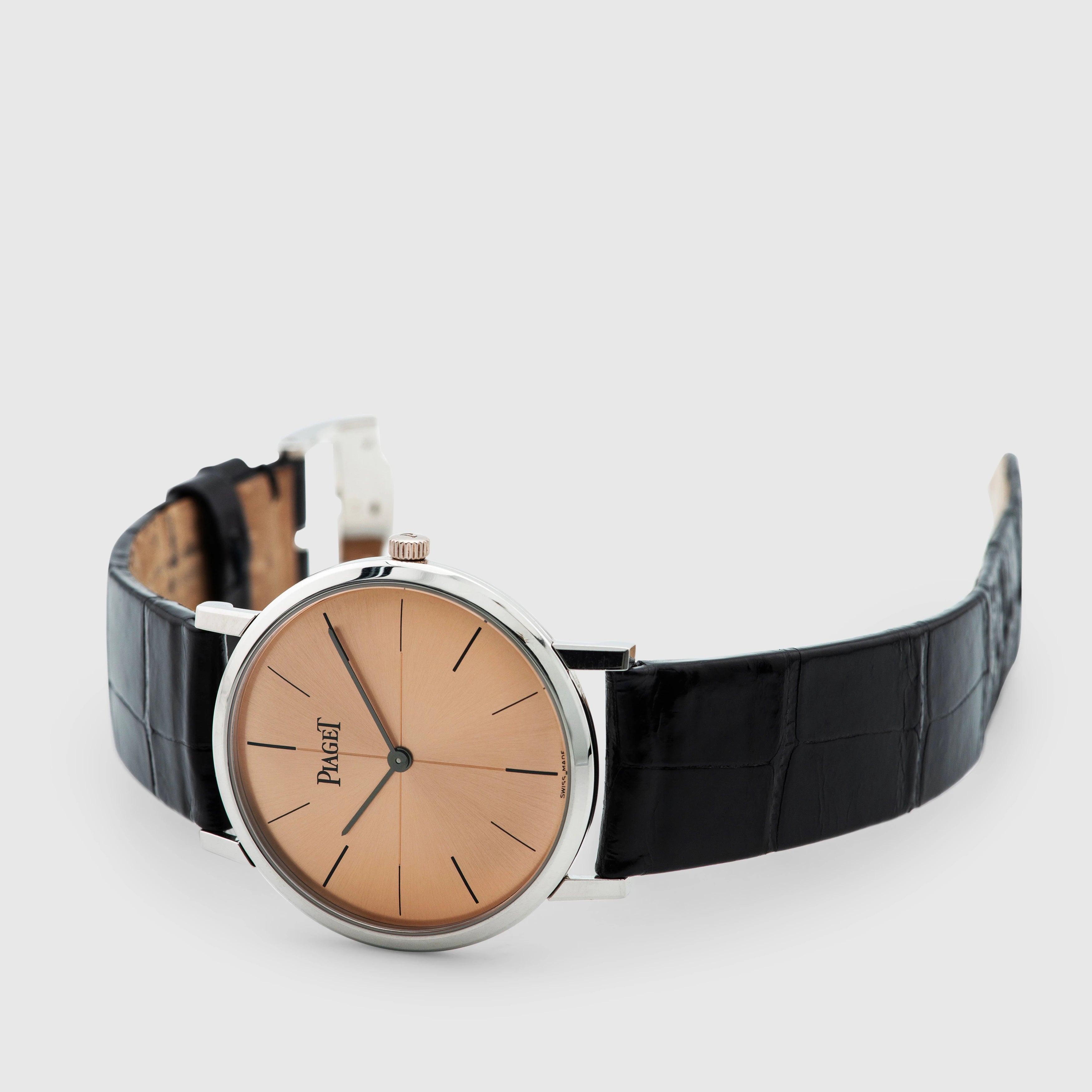 2000's Piaget Altiplano 'Ultra thin' Platinum Salmon Dial Ref. 9710