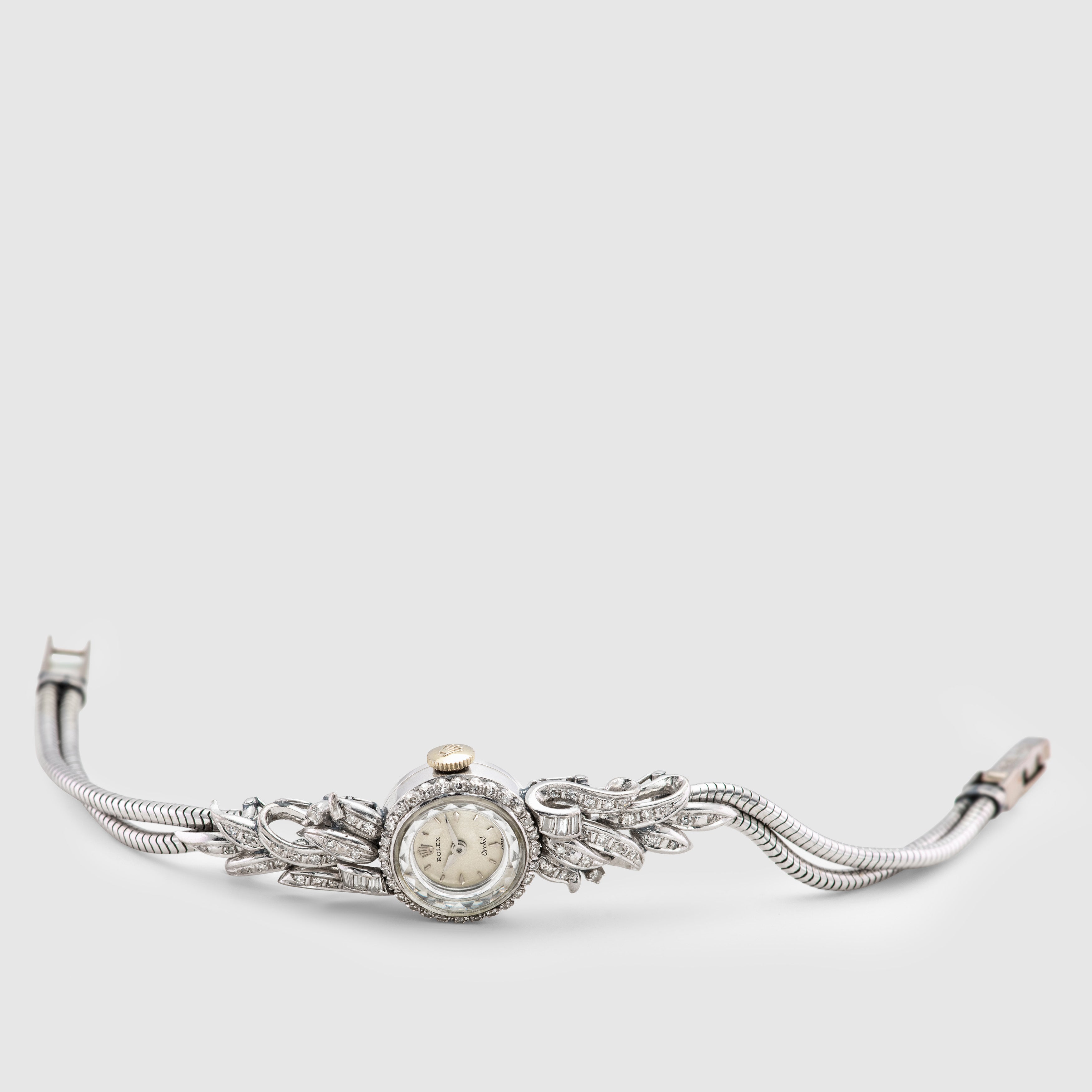 1959 Rolex Orchid Cocktail Watch White Gold with Diamonds Ref. 8792