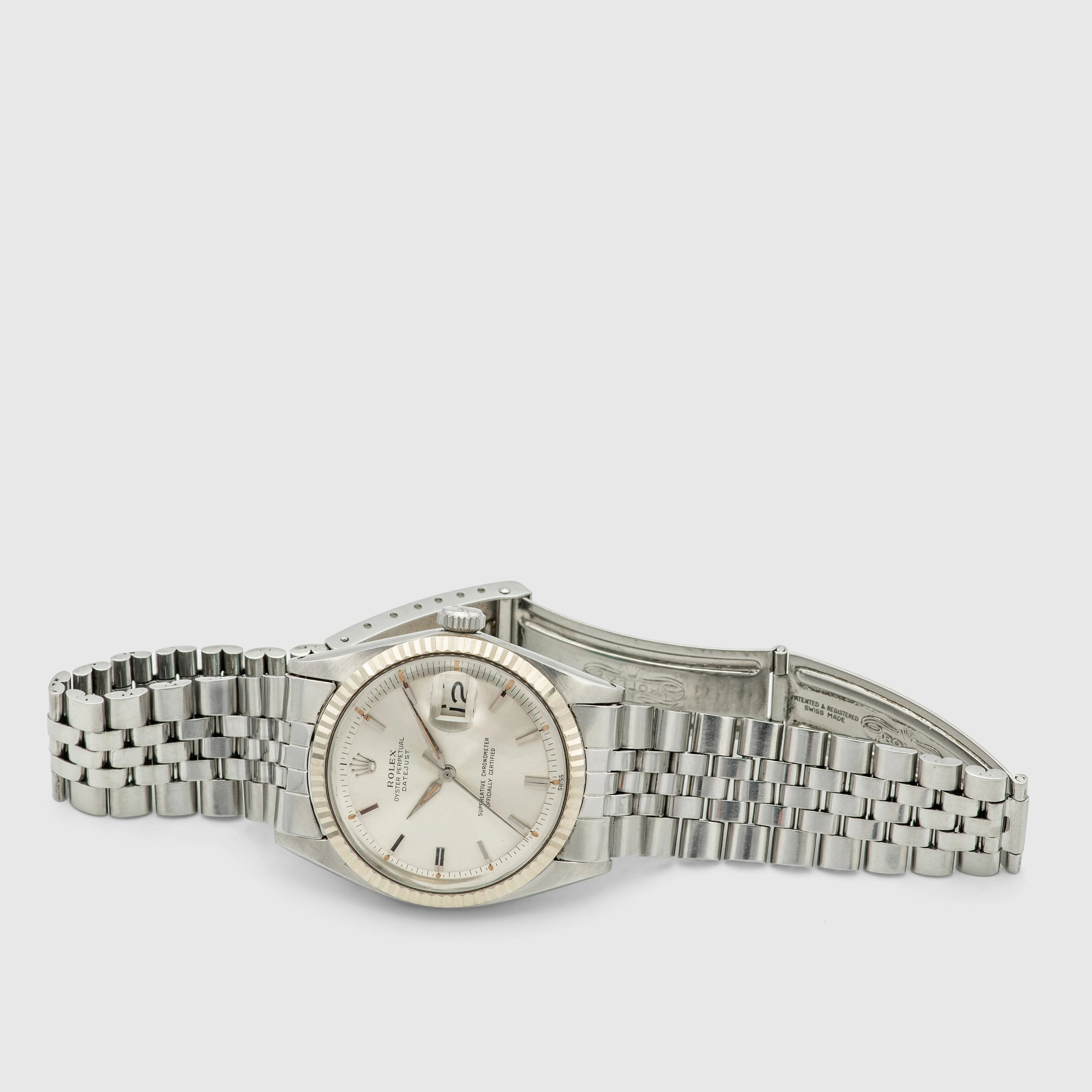 1963 Rolex Datejust Silver Dial St/WG Ref. 1601/4 (with Box & Paper)