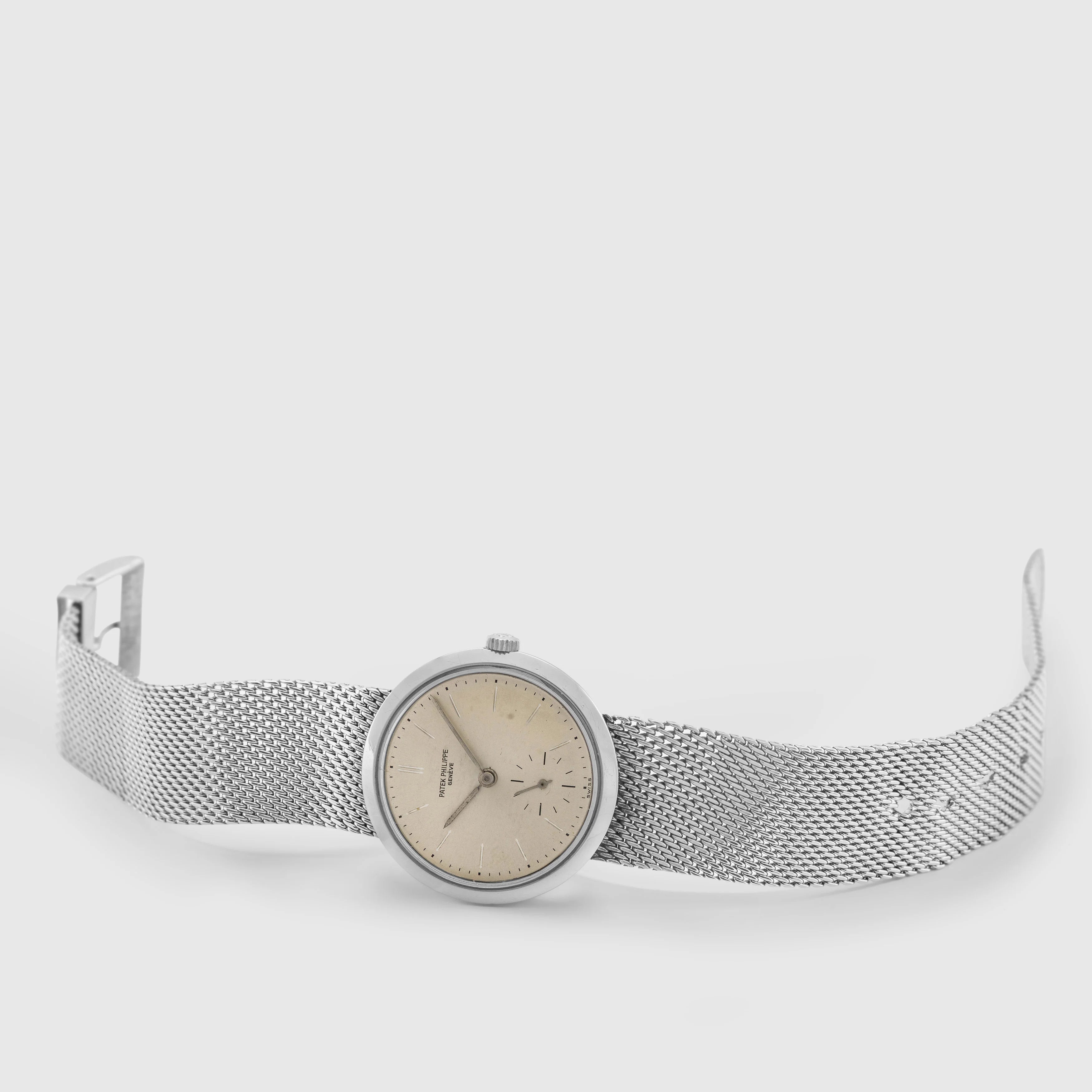 1958 Patek Philippe Calatrava Stainless Steel Millanaise Bracelet Ref. 3418
