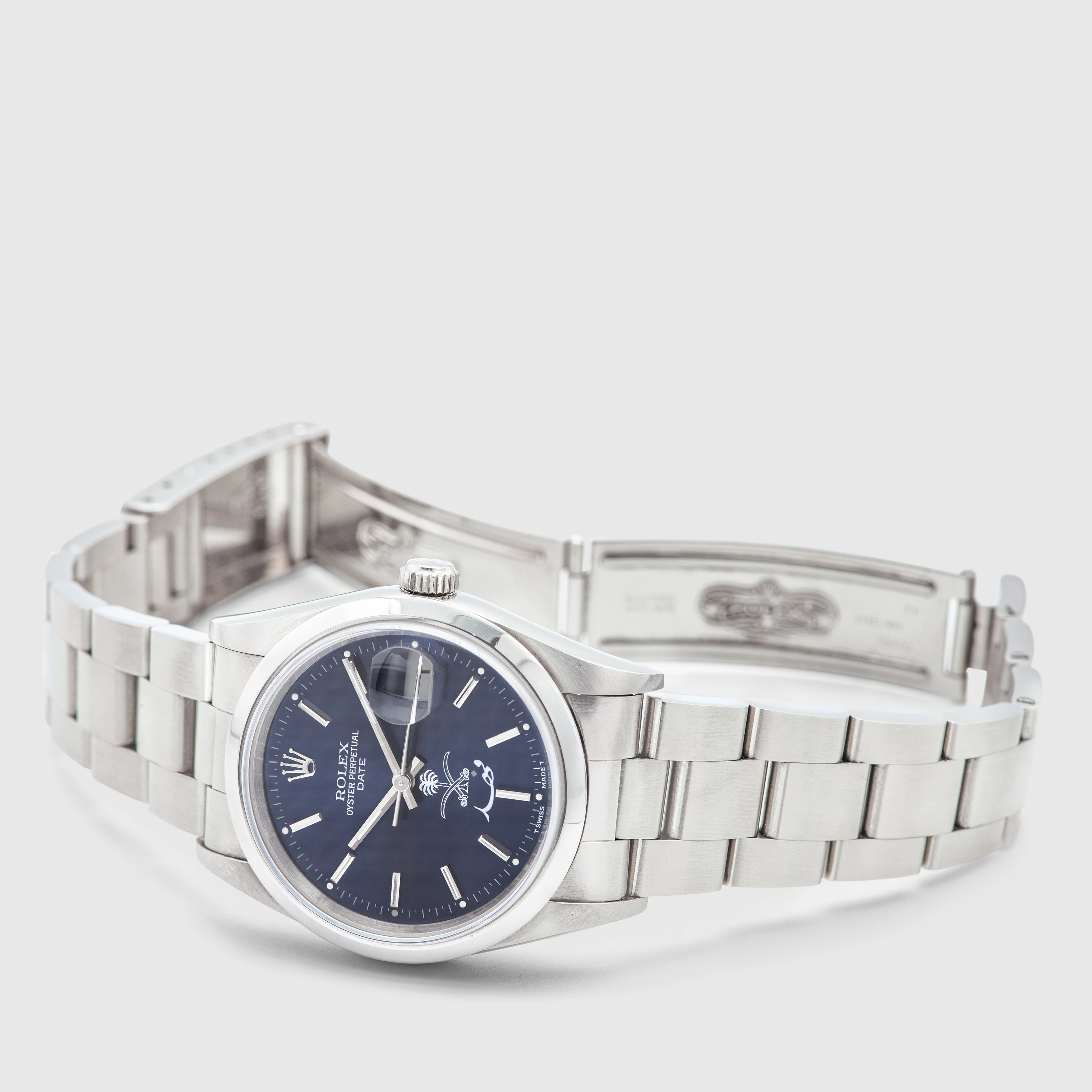 1991 Rolex Oyster Perpetual Date Saudi Logo 'Fahd' Ref. 15200