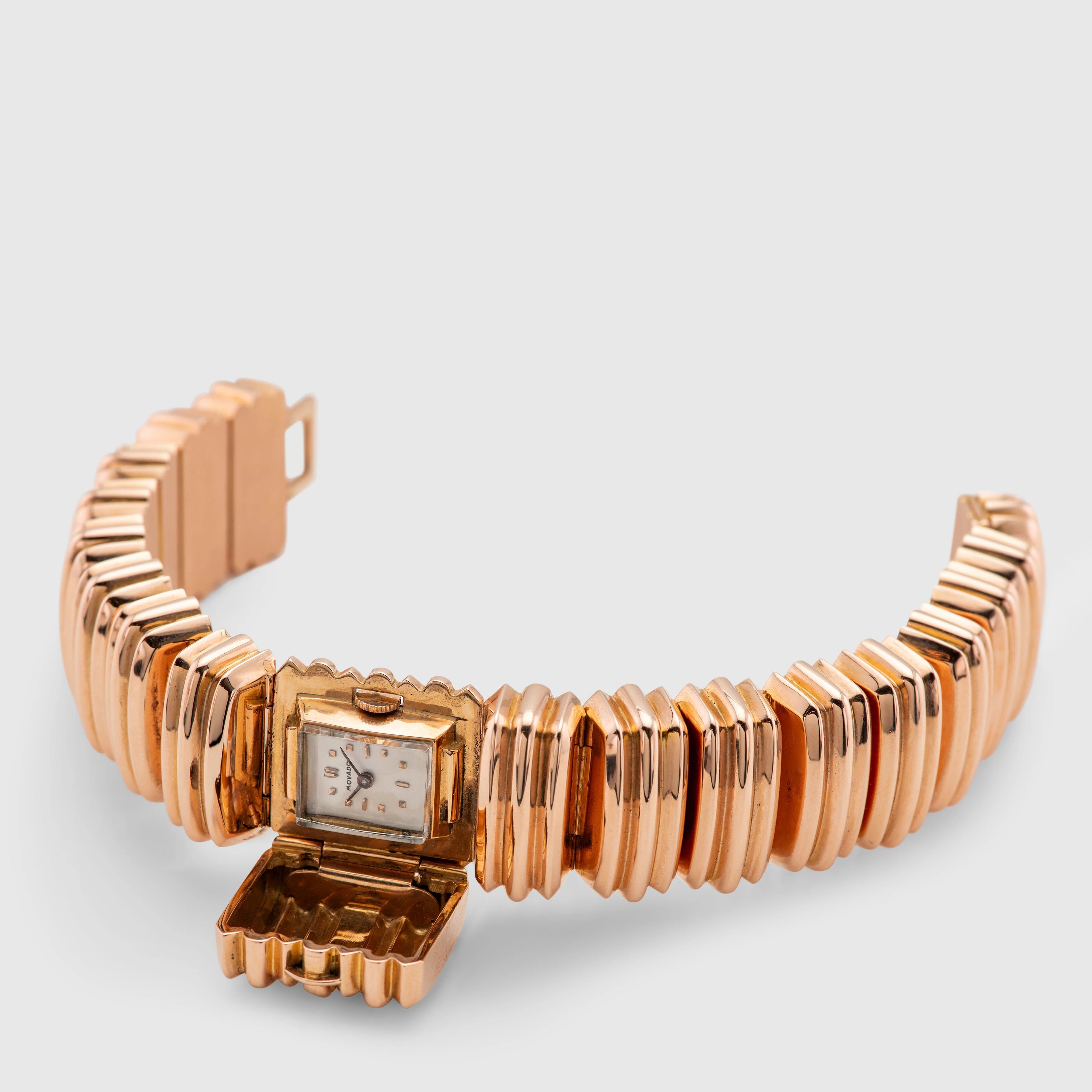 1970’s Movado Bracelet Watch 18K Pink Gold - Unworn Ref. 565008