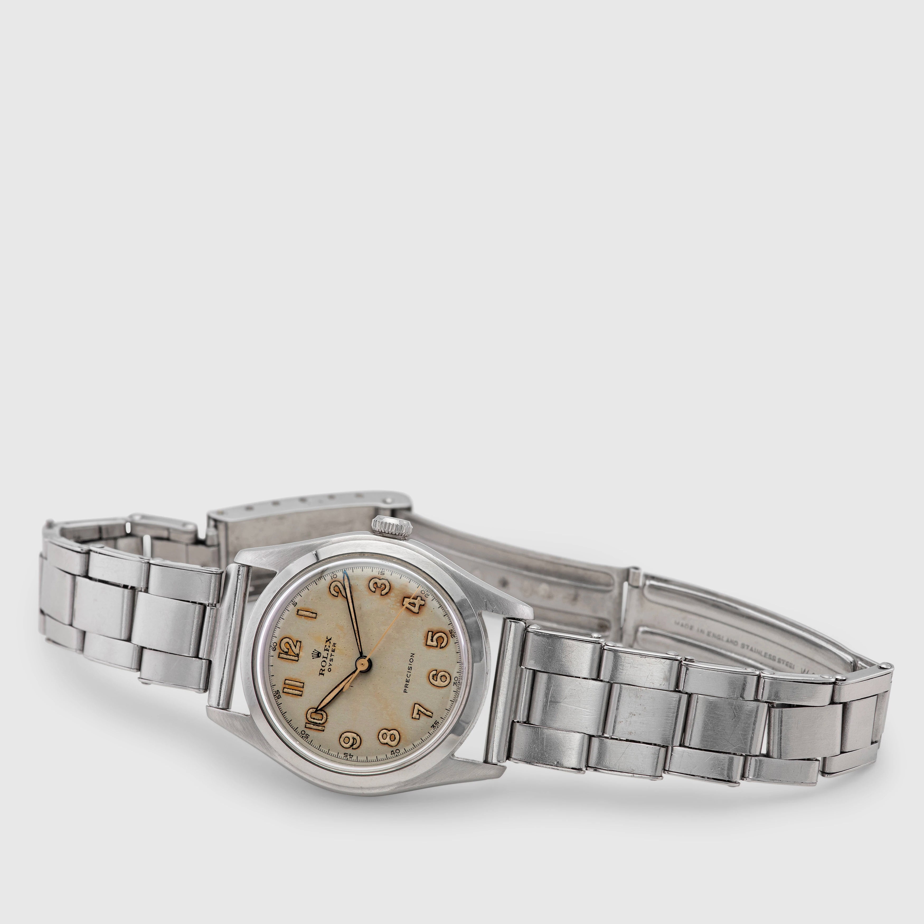 1948 Rolex Oyster Precision Flatback Arabic Radium Dial Ref. 4499