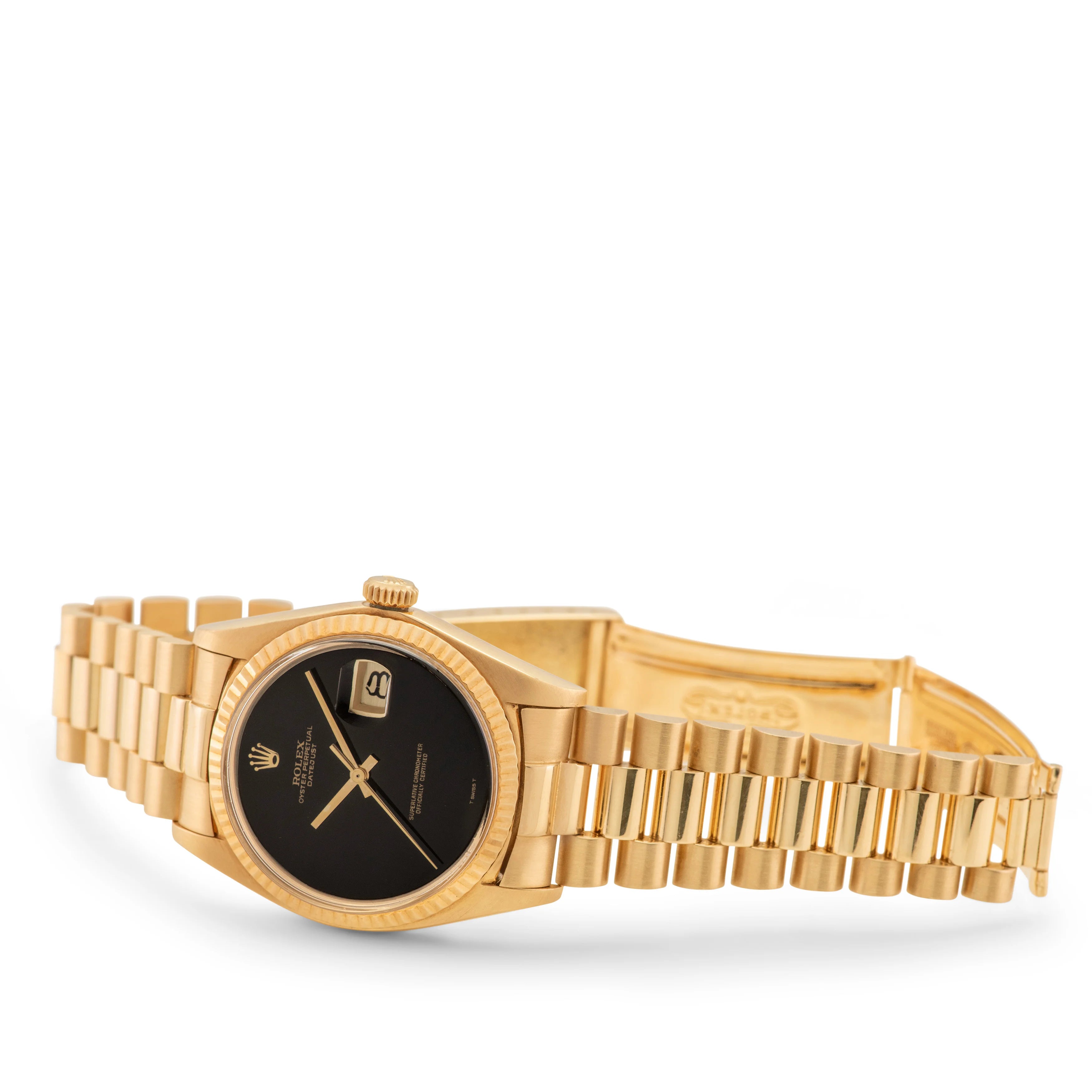 1978 Rolex Datejust Onyx Dial Yellow Gold  Ref. 1601