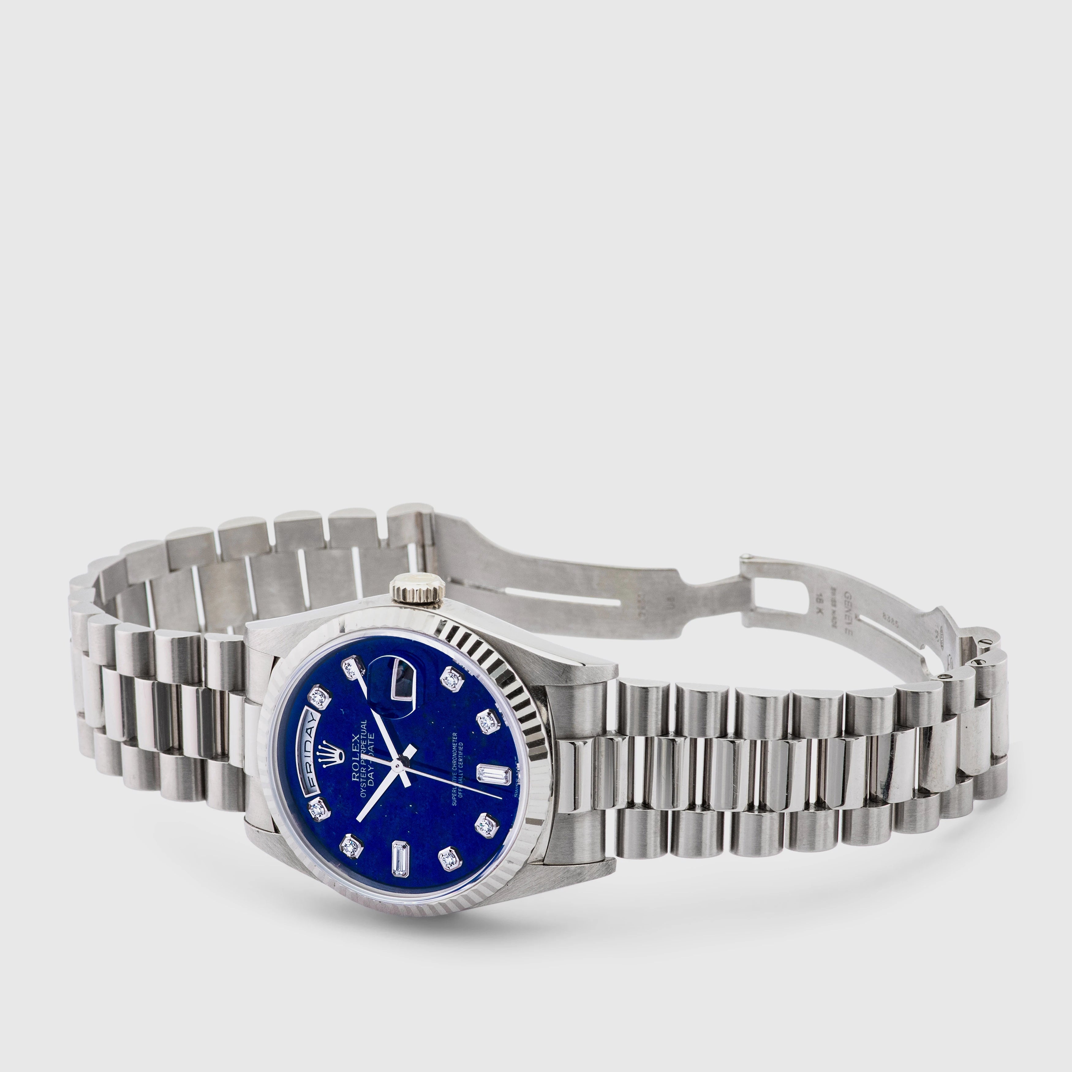 1994 Rolex Day Date Lapis Diamond Dial Ref. 18239