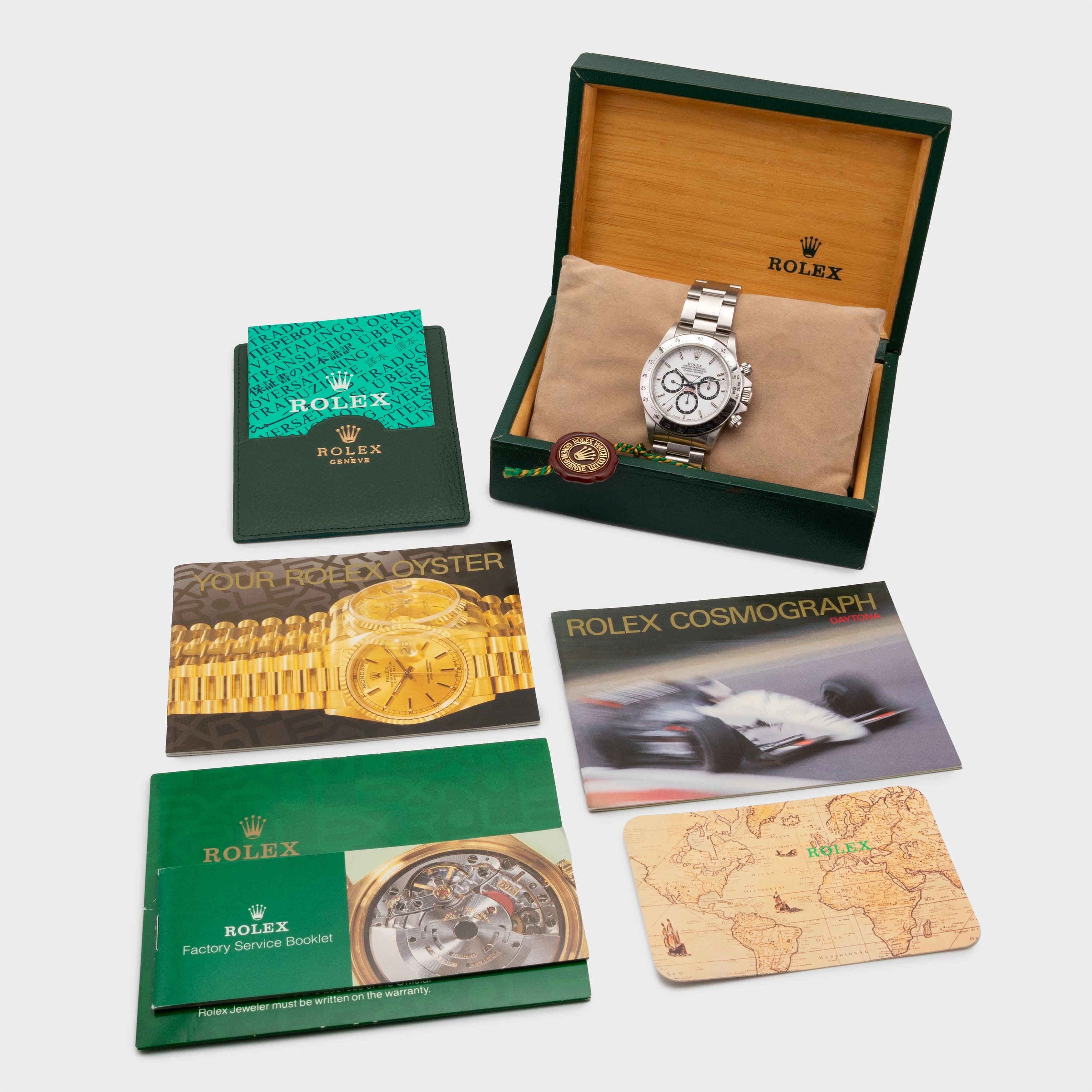 1988 Rolex Daytona R9 Porcelain Dial Unpolished Ref. 16520 (Box & Booklets)