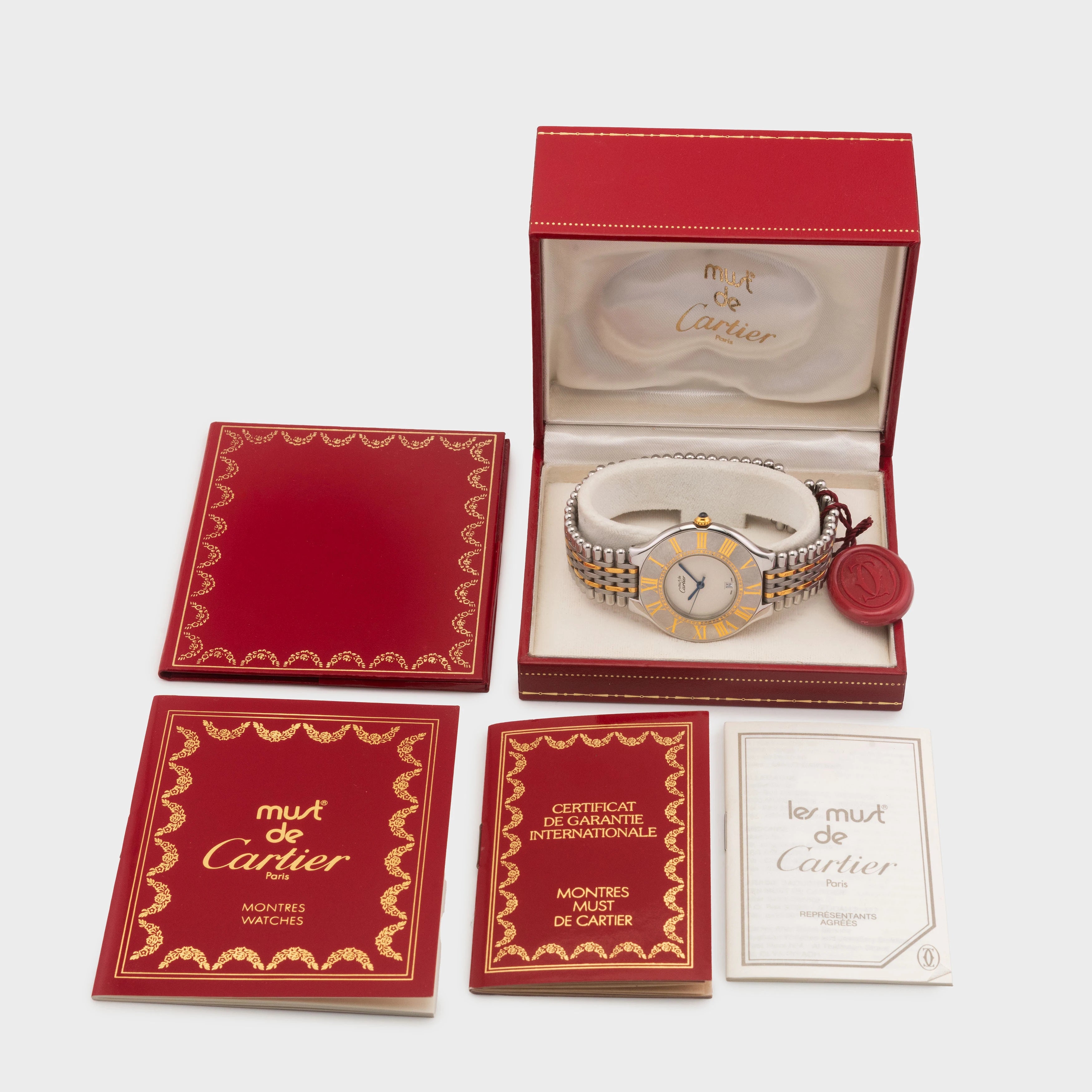 1990's Cartier Must 21 St/G 'NOS' Ref. 126000P (Box & Papers)