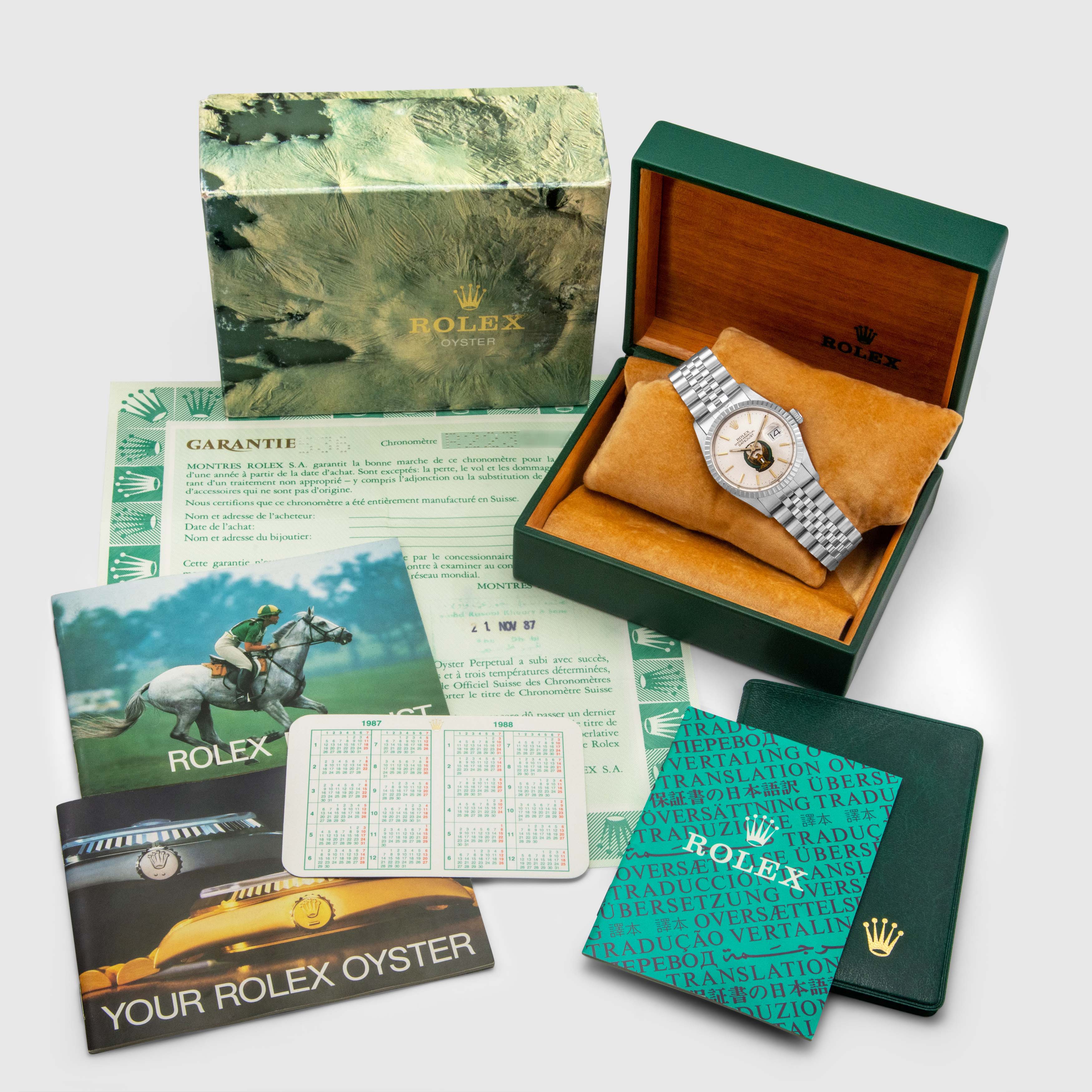 1988 Rolex Datejust Silver Dial 'UAE Armed Forces' Unpolished Like New Ref. 16030 (Full Set)