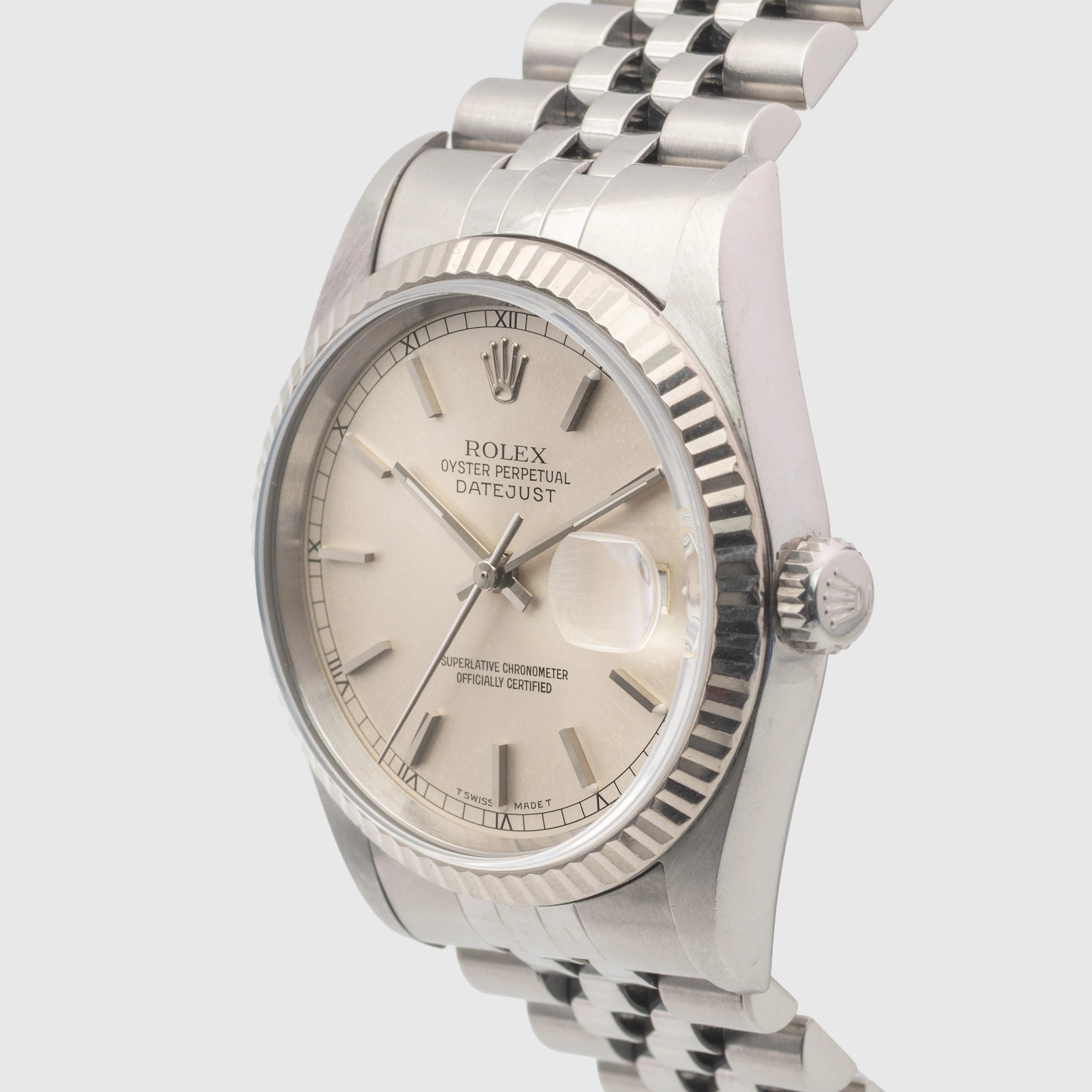 1995 Rolex Datejust St/WG Silver Dial Ref. 16234