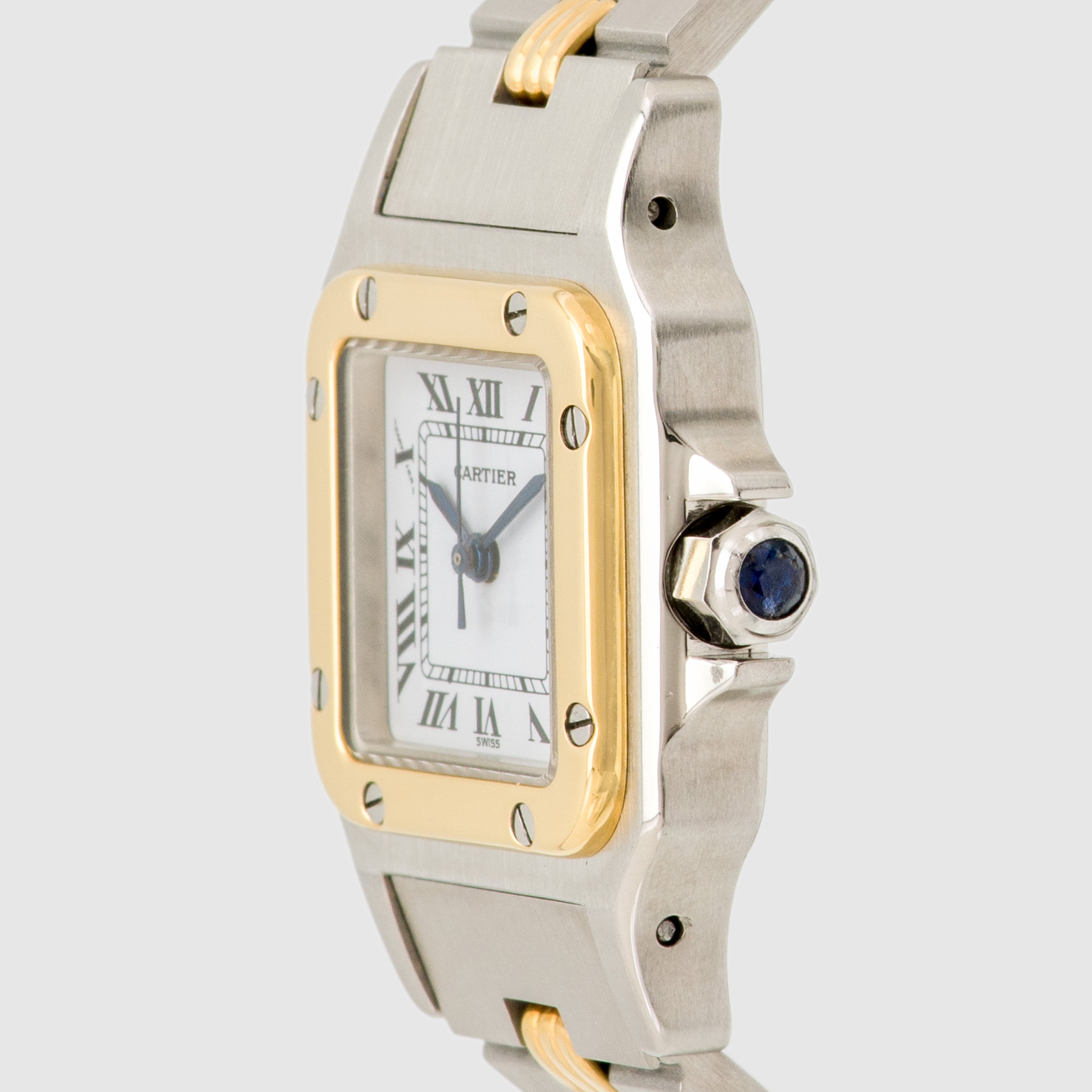 1980's Cartier Santos Carree St/G White Dial Ref. 0902