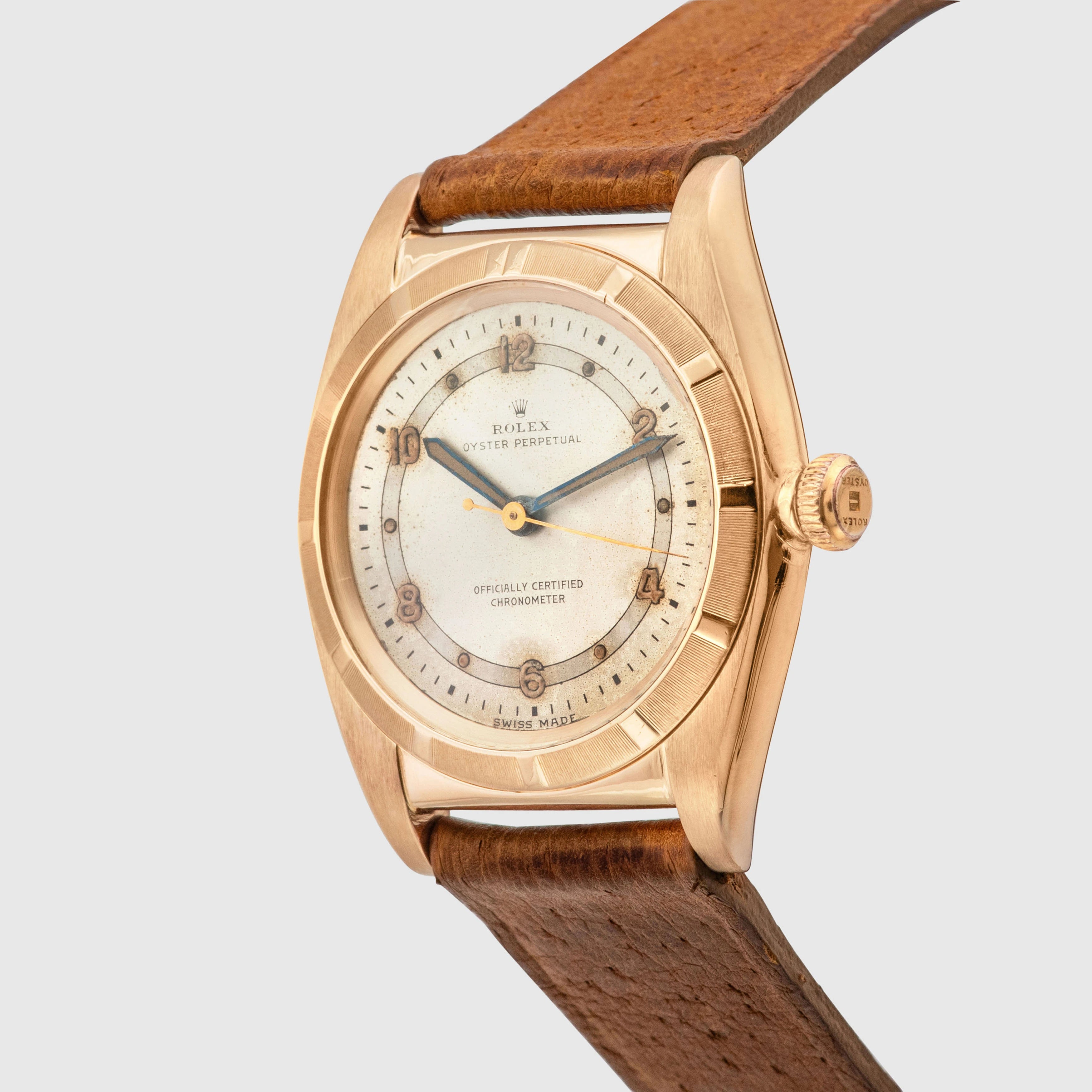 1947 Rolex Bubbleback 14k YG Two Tone Radium Dial Ref. 4777