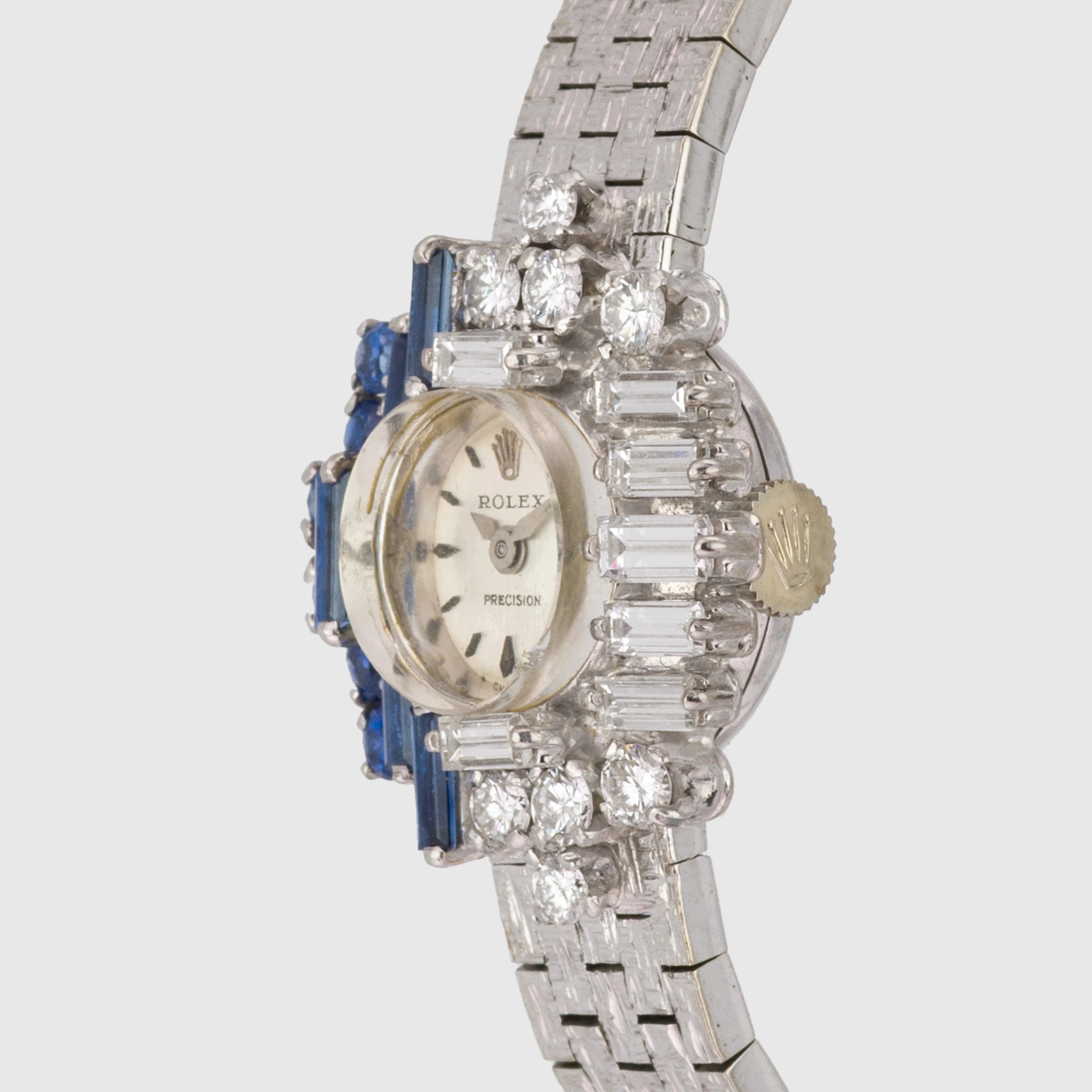 1952 Rolex Ladies Jewellery Watch White Gold with Sapphires and Diamonds Ref. 2882