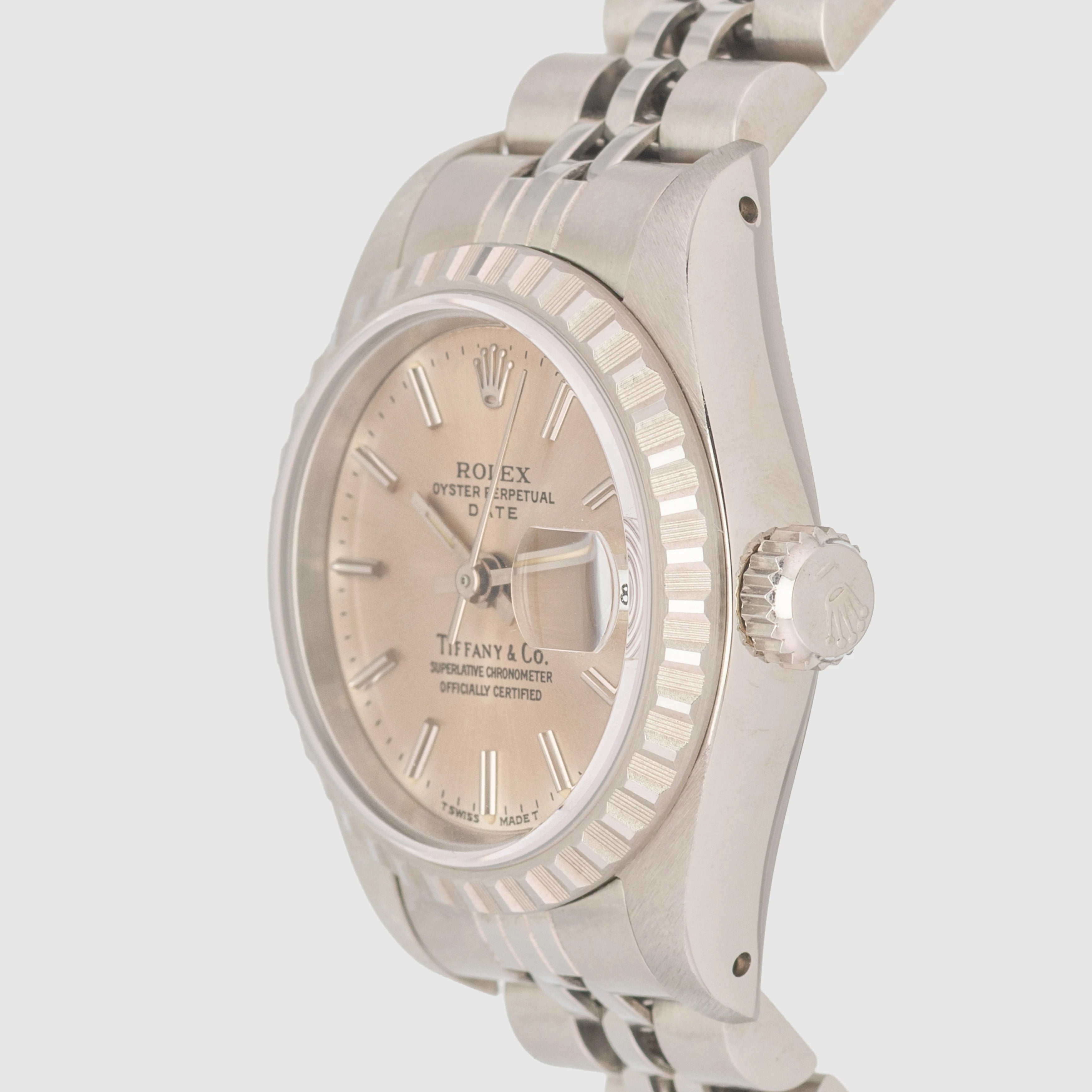 1991 Rolex Lady Oyster Perpetual Date 'Tiffany & Co' LNOS Ref. 69240 (Box and Papers)