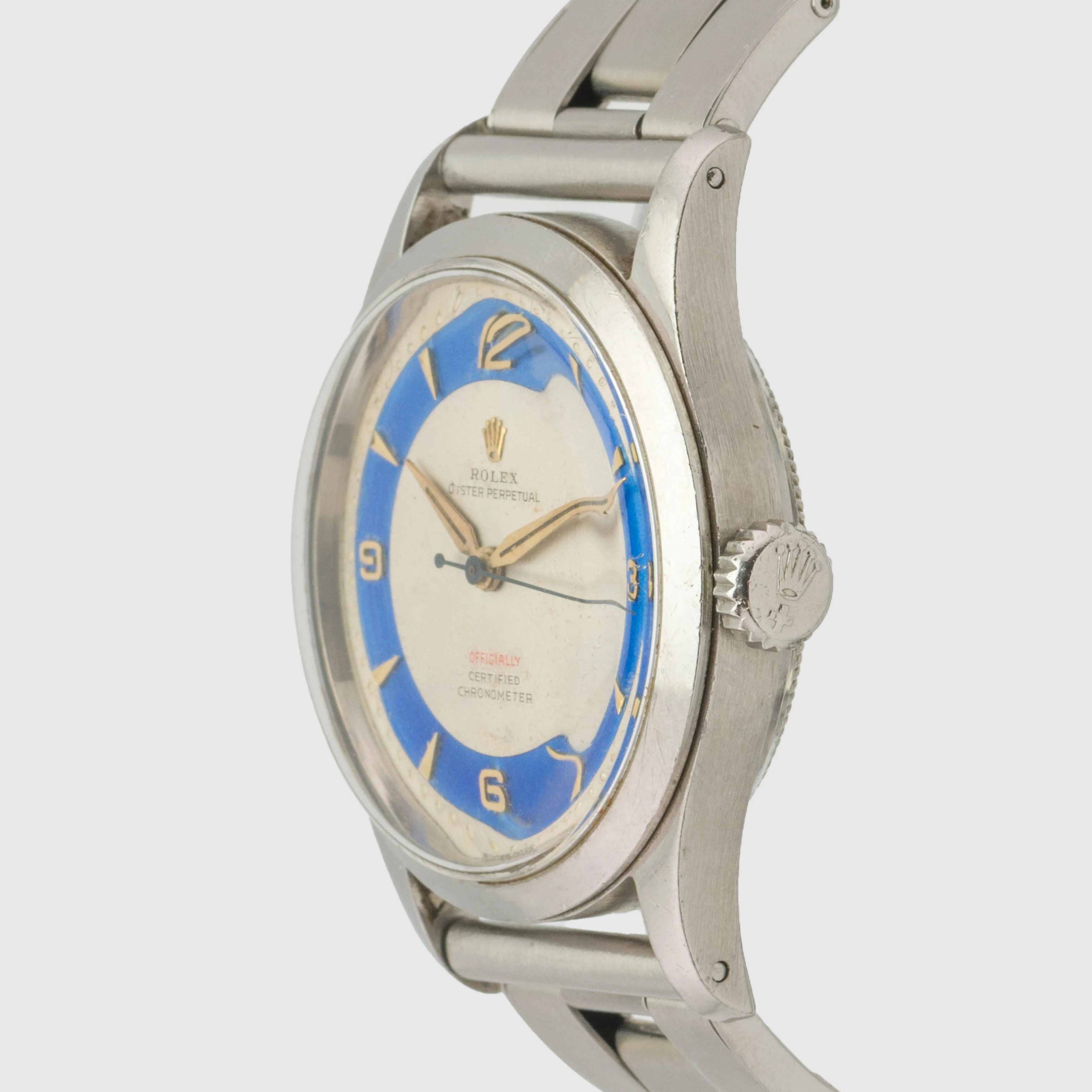 1954 Rolex Oyster Perpetual Bubbleback with Blue Enamel Dial Ref. 6332