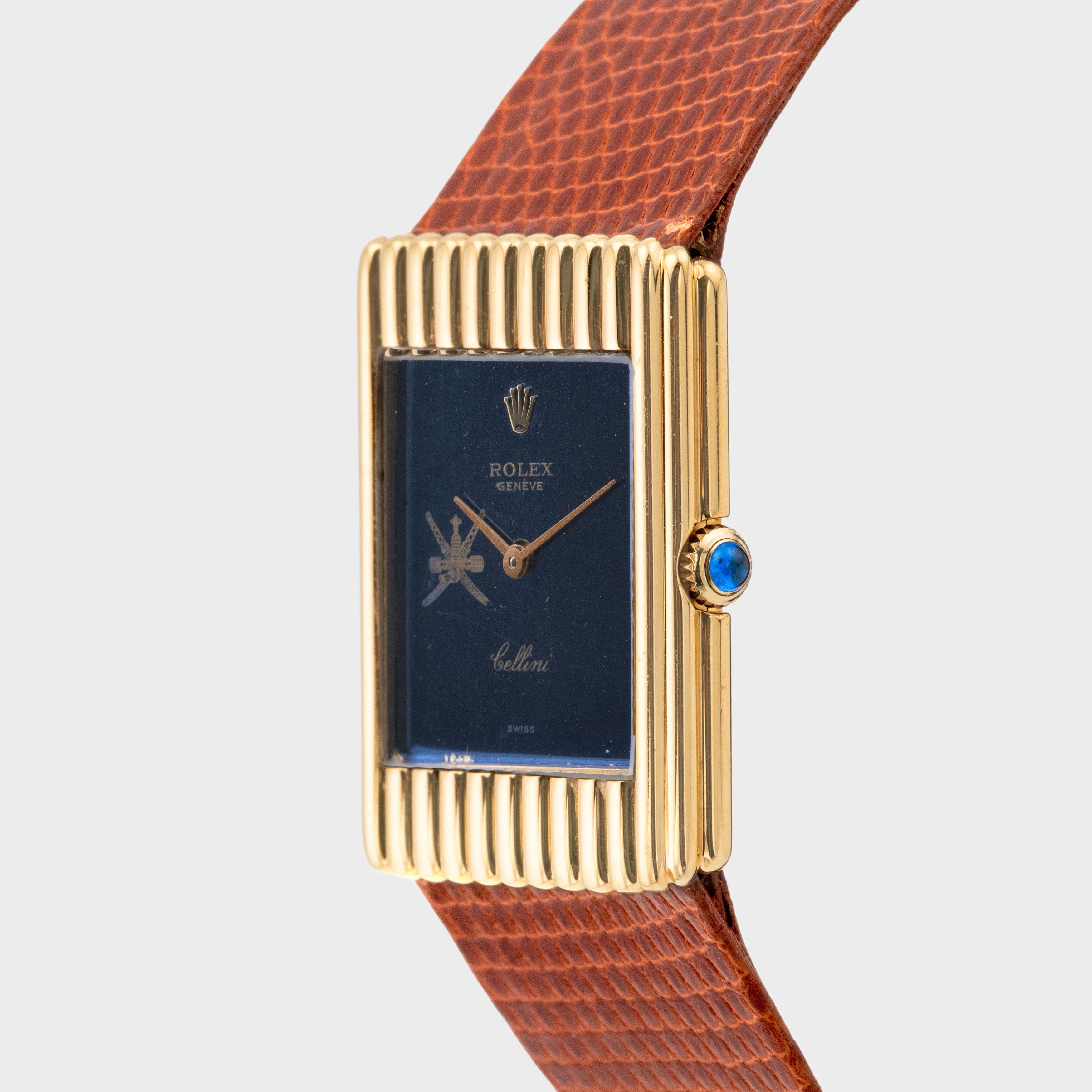 1975 Rolex Cellini Blue/Purple Mirror Dial 'Khanjar' Yellow Gold Ref. 4016