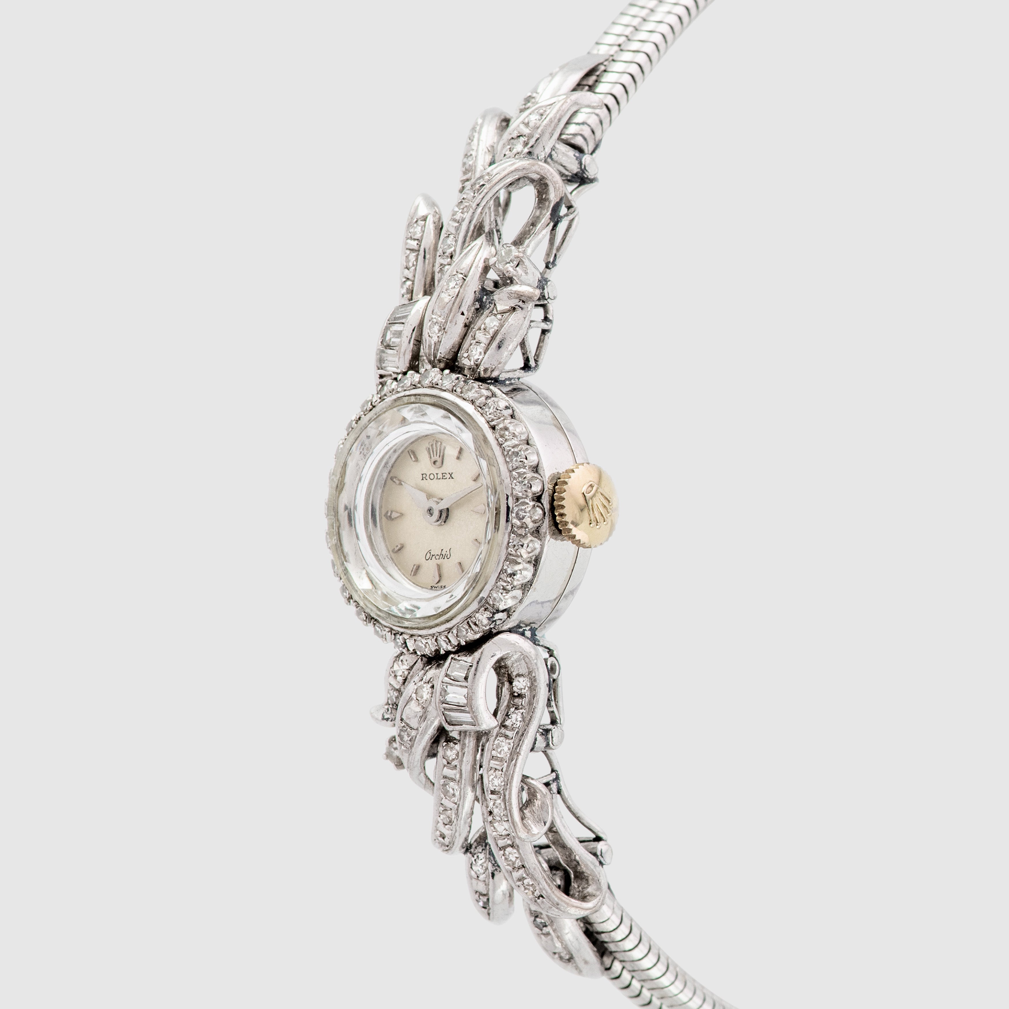 1959 Rolex Orchid Cocktail Watch White Gold with Diamonds Ref. 8792