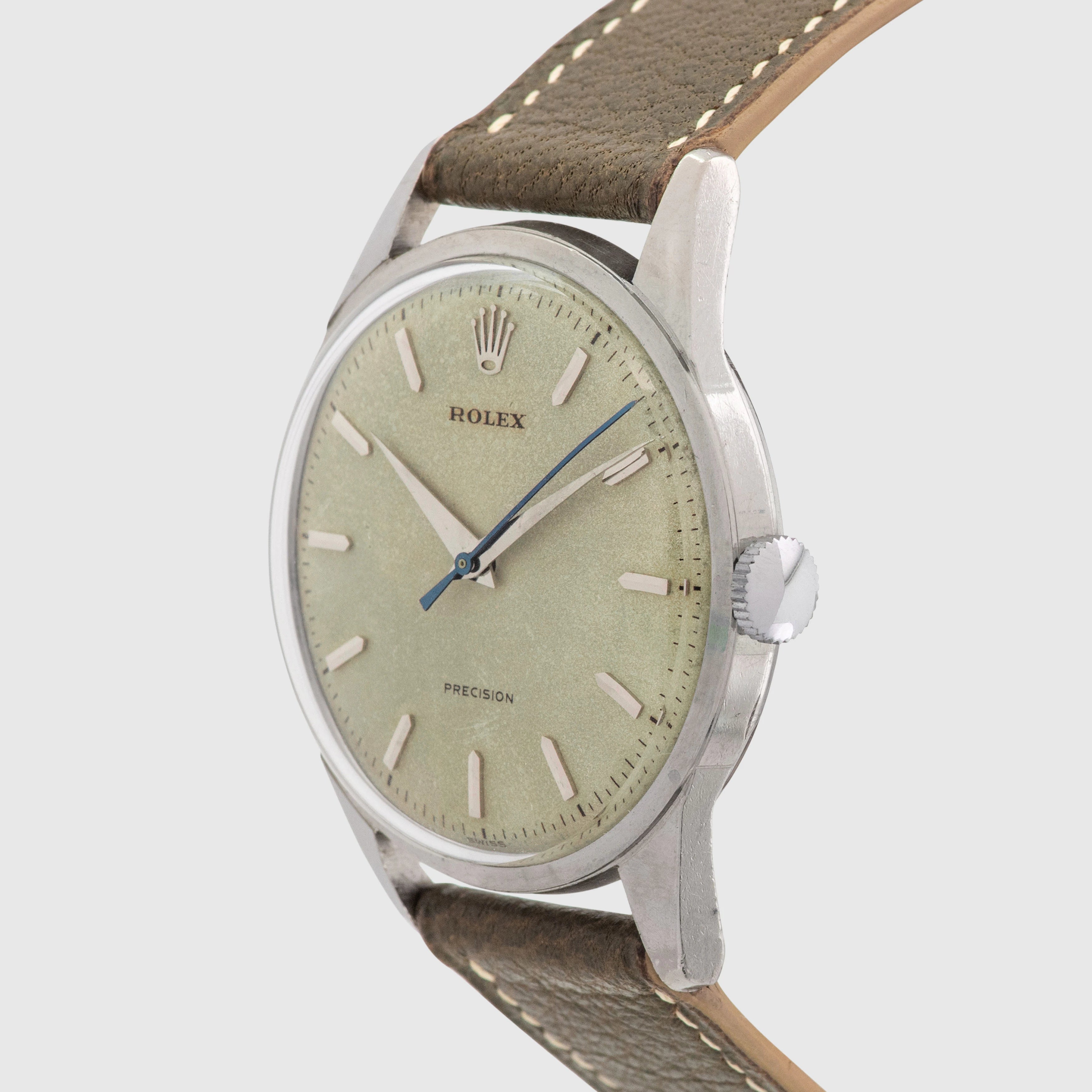 1954 Rolex Dress Watch Stainless Steel Sand Finish Dial Ref. 8896