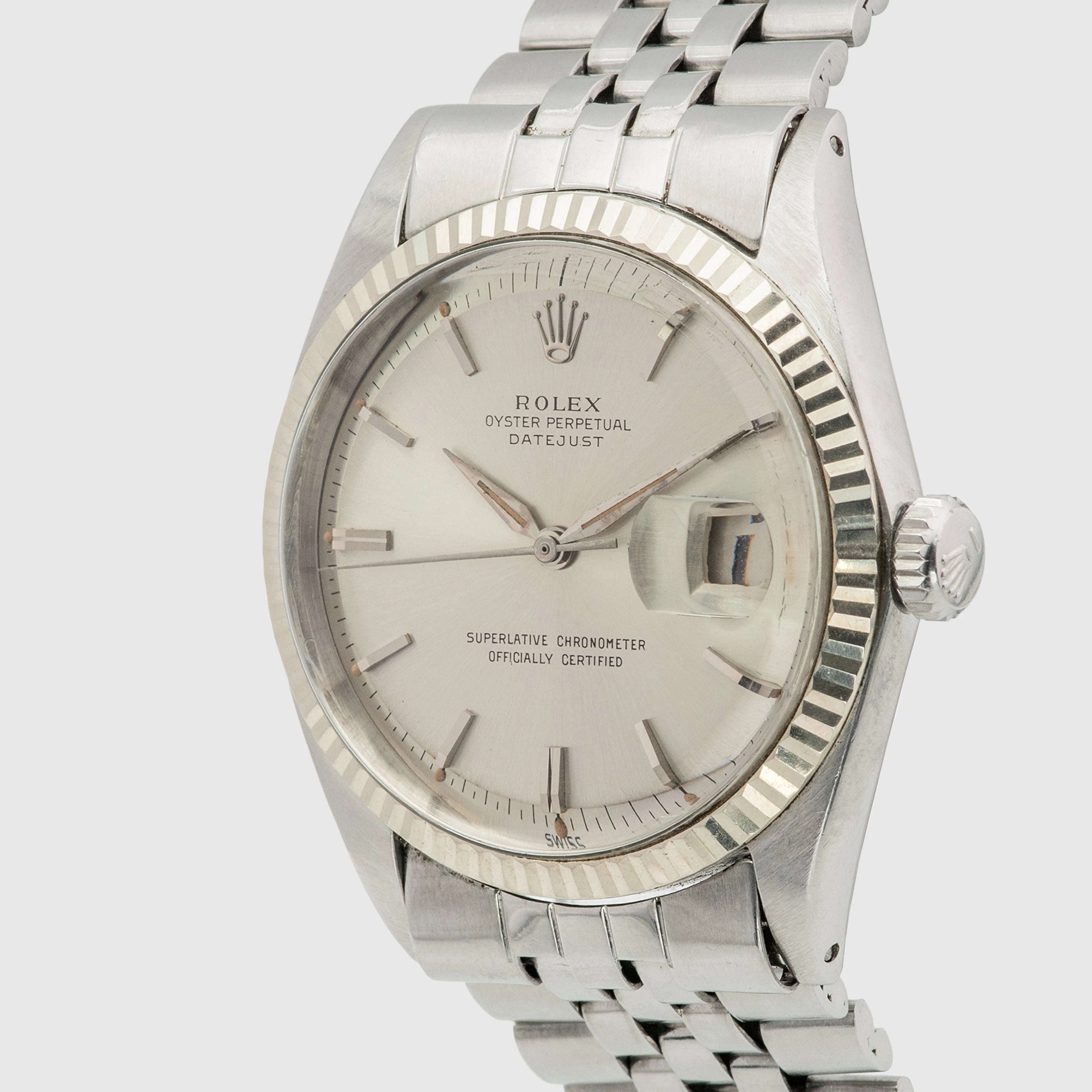 1963 Rolex Datejust Silver Dial St/WG Ref. 1601/4 (with Box & Paper)