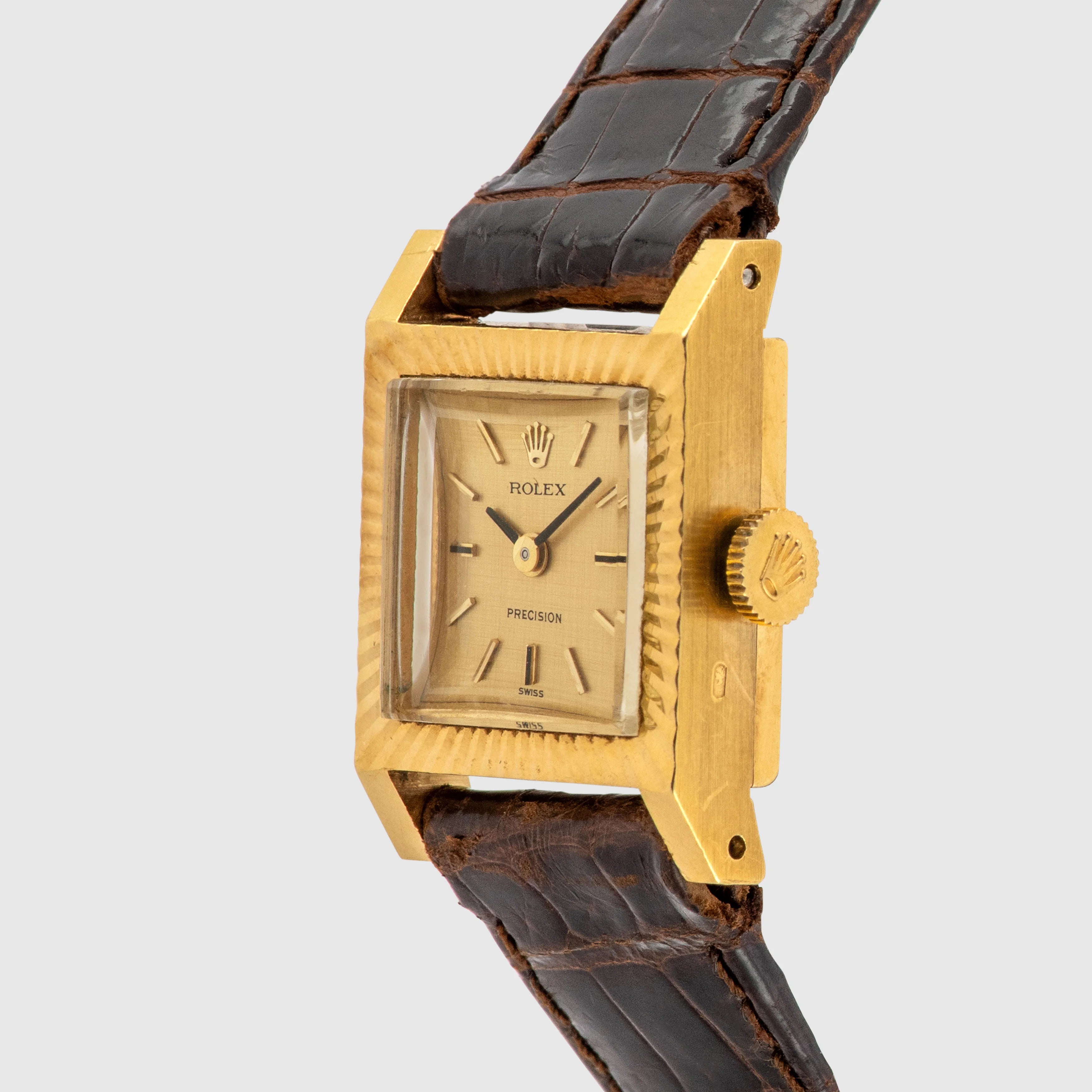 1972 Rolex Precision Champagne Linen Dial Yellow Gold 'Like new' Ref. 2157