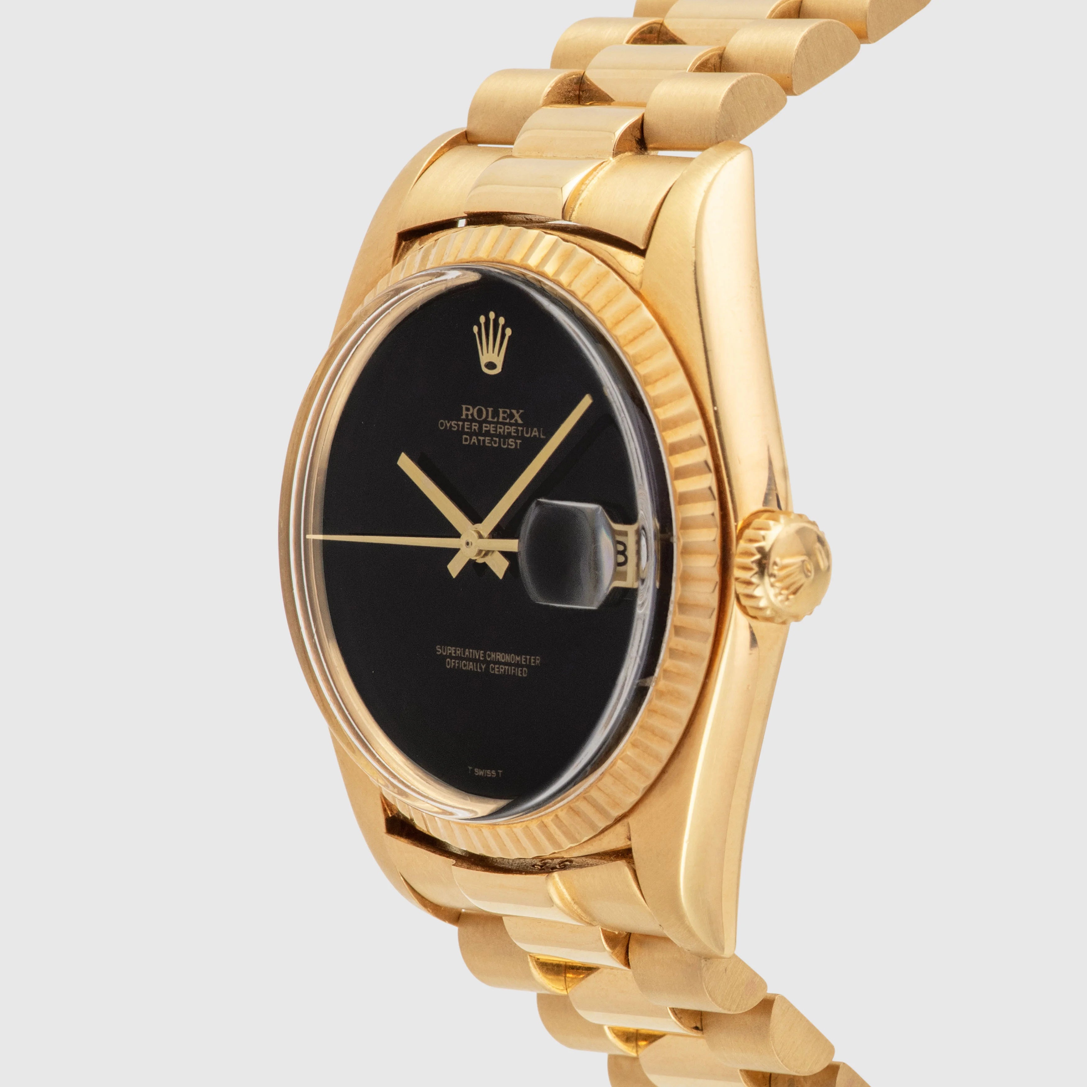 1978 Rolex Datejust Onyx Dial Yellow Gold  Ref. 1601