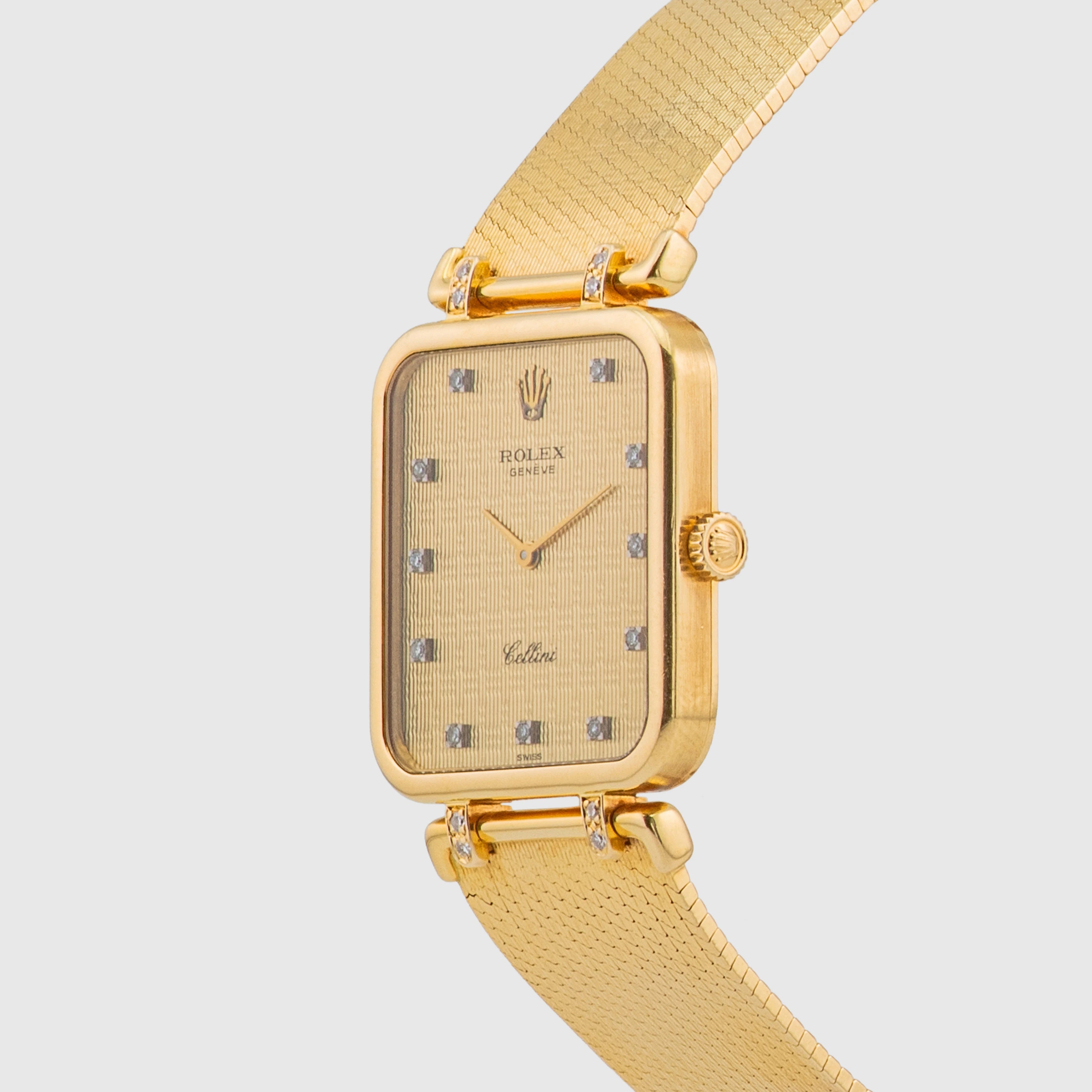 1981 Rolex Cellini Guilloche pattern champagne dial with special bracelet Ref. 4079